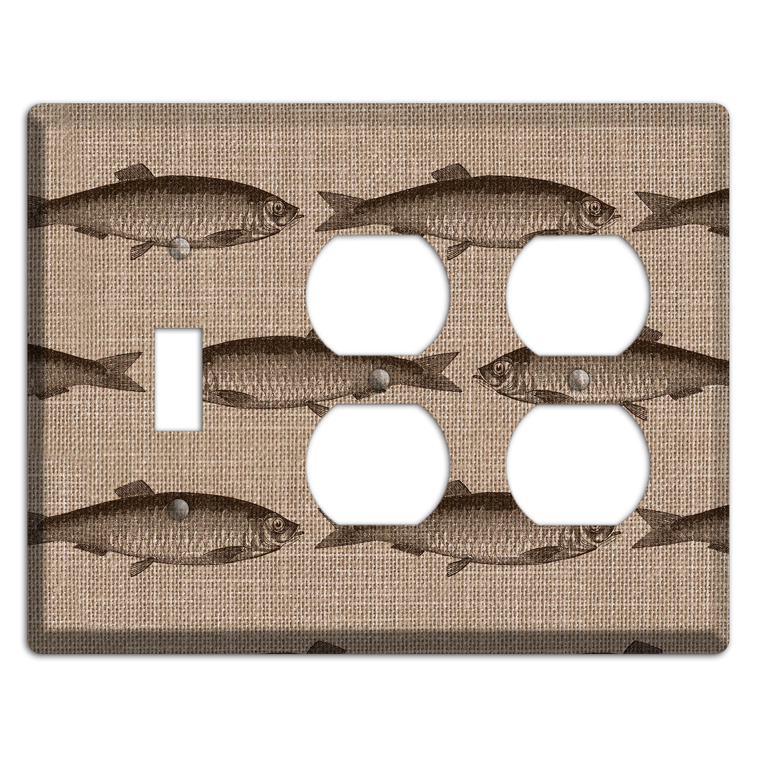 Shoal Sketch Toggle / 2 Duplex Wallplate
