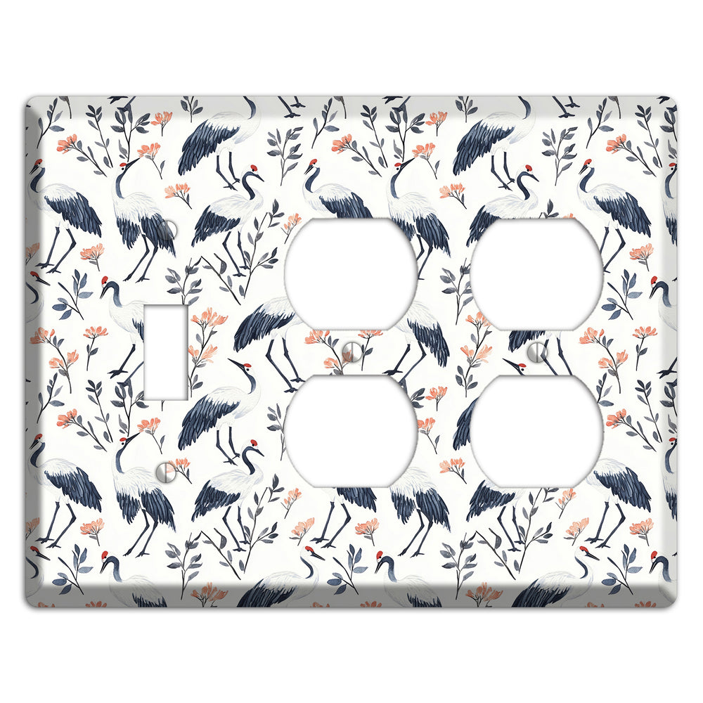 Slate & Coral Marsh Toggle / 2 Duplex Wallplate