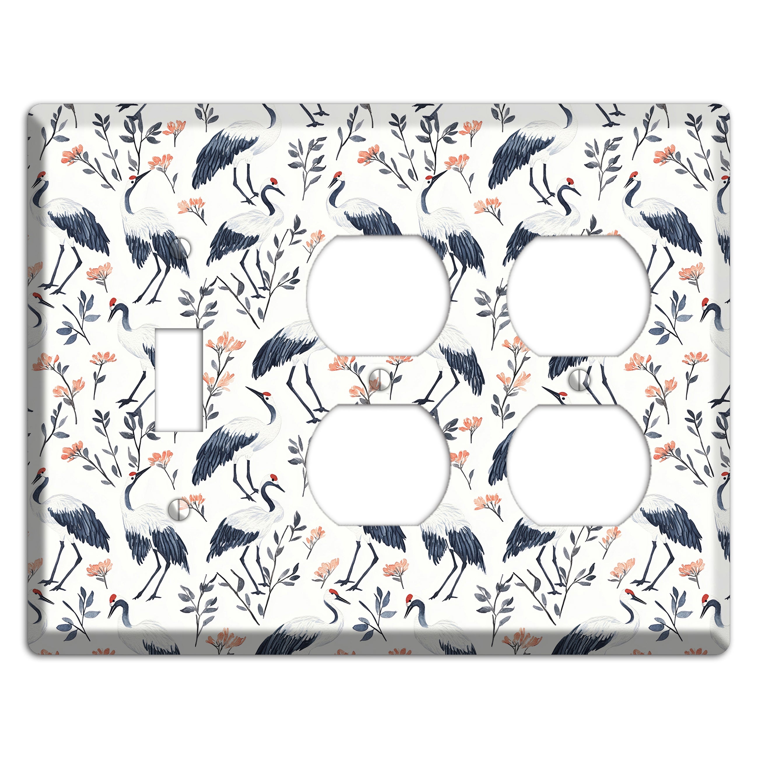 Slate & Coral Marsh Toggle / 2 Duplex Wallplate