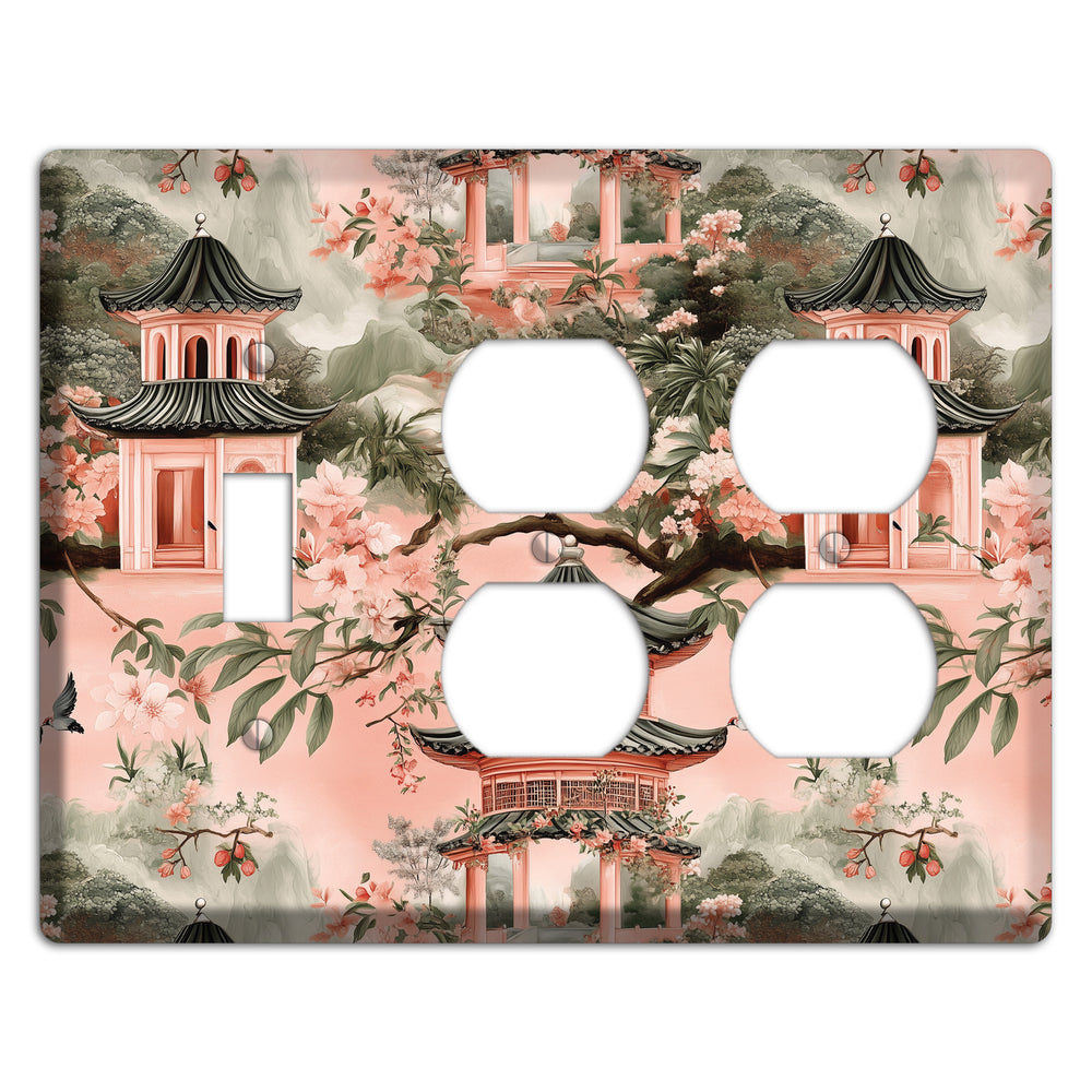 Pagoda & Plum Toggle / 2 Duplex Wallplate