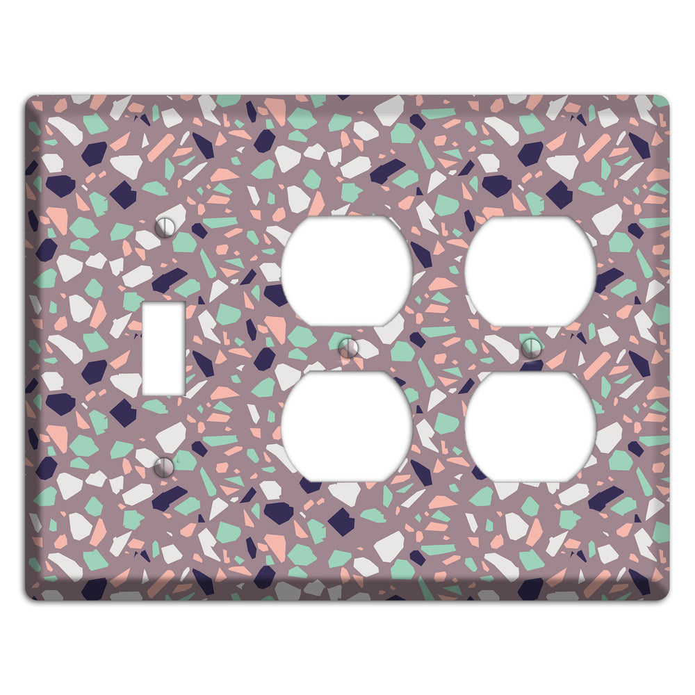 Lavender Shard Toggle / 2 Duplex Wallplate