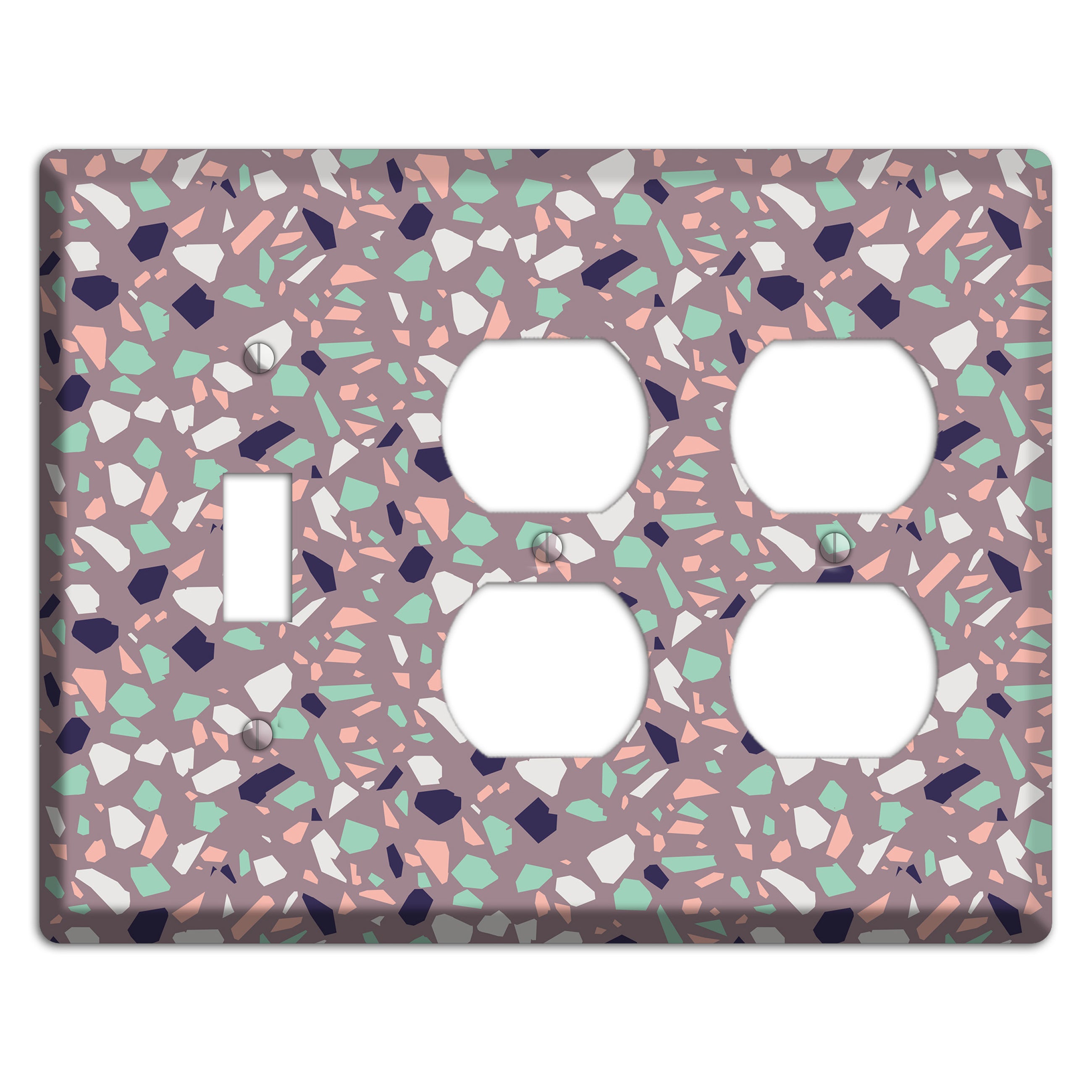 Lavender Shard Toggle / 2 Duplex Wallplate