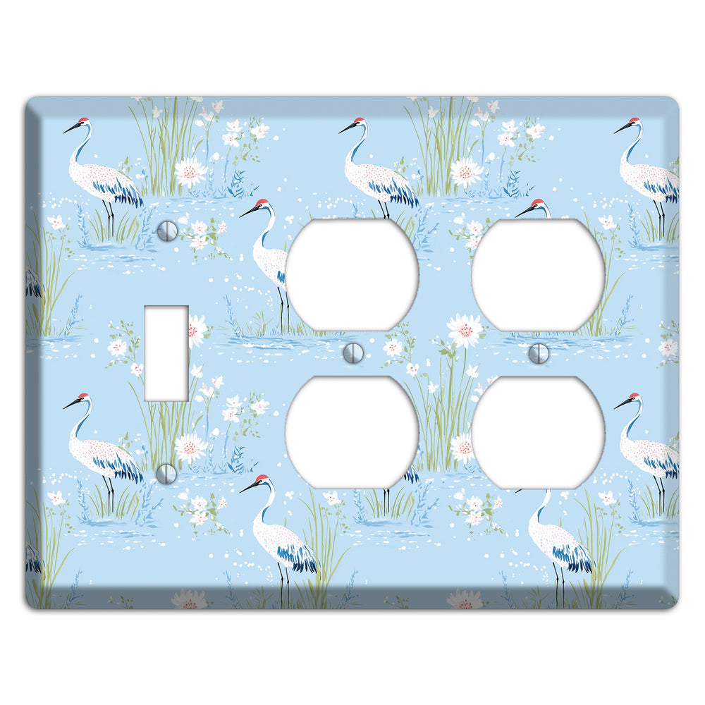 Powder Blue Marsh Toggle / 2 Duplex Wallplate
