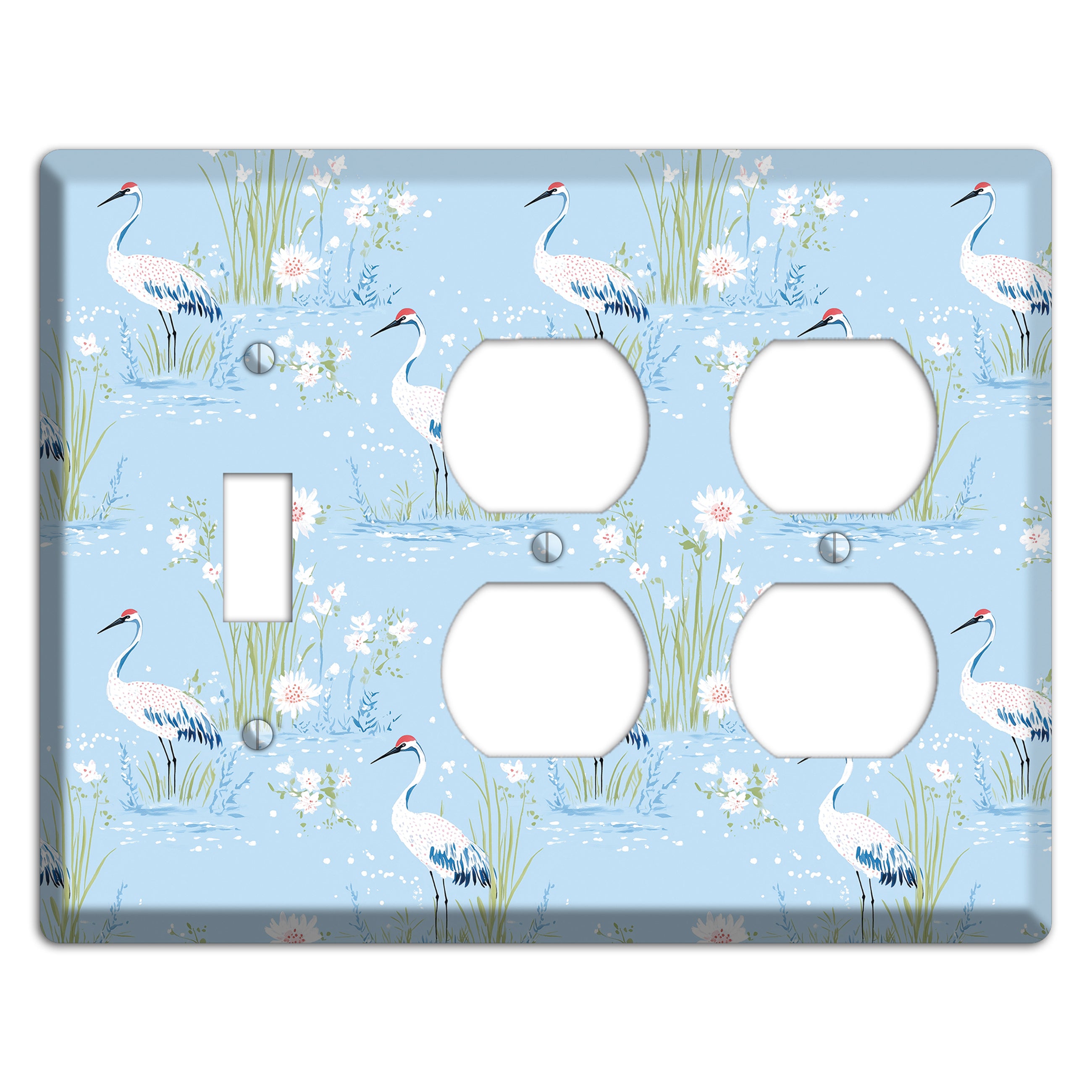Powder Blue Marsh Toggle / 2 Duplex Wallplate