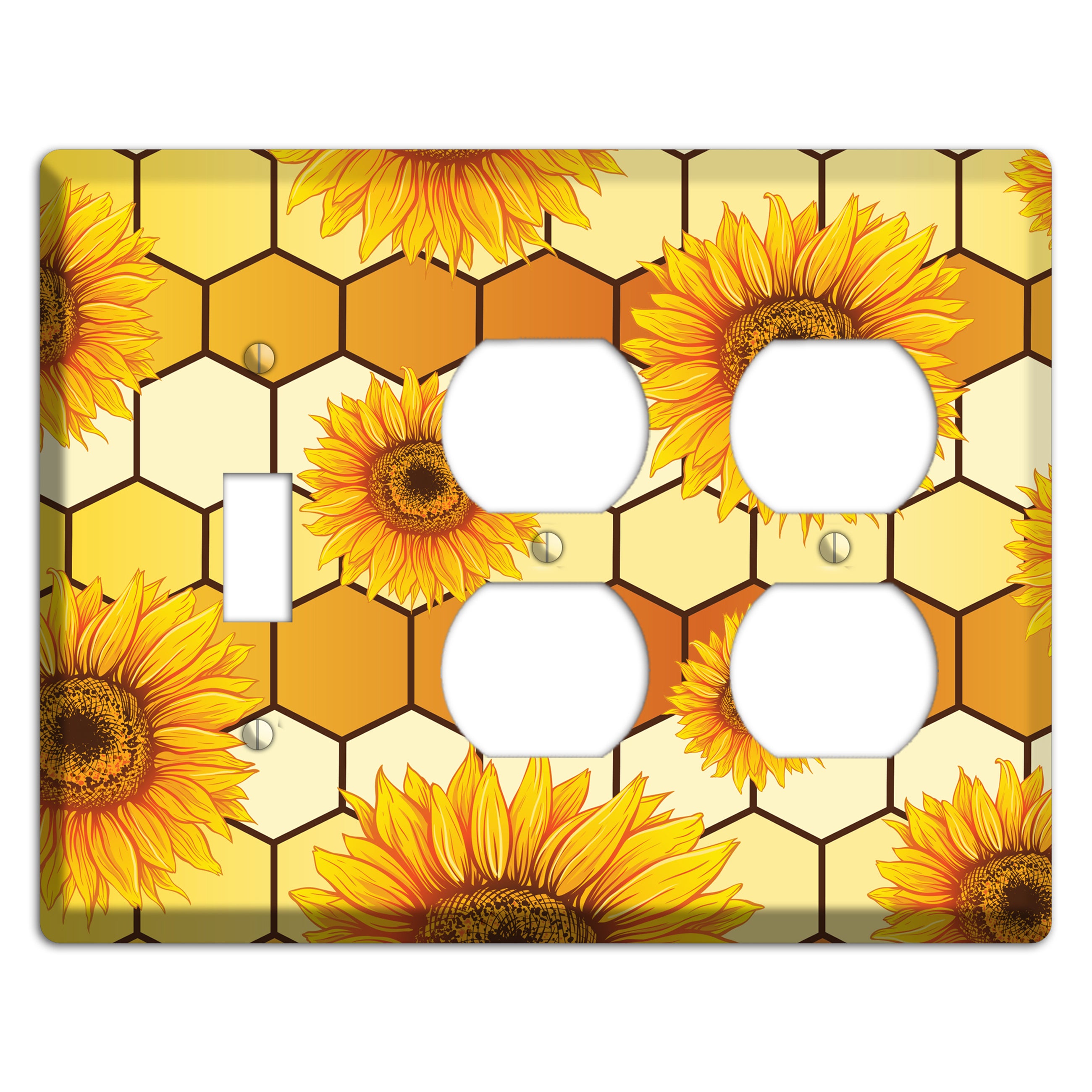Honeycomb Solstice Toggle / 2 Duplex Wallplate