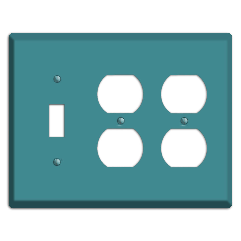 Baxter Turqouise Toggle / 2 Duplex Wallplate