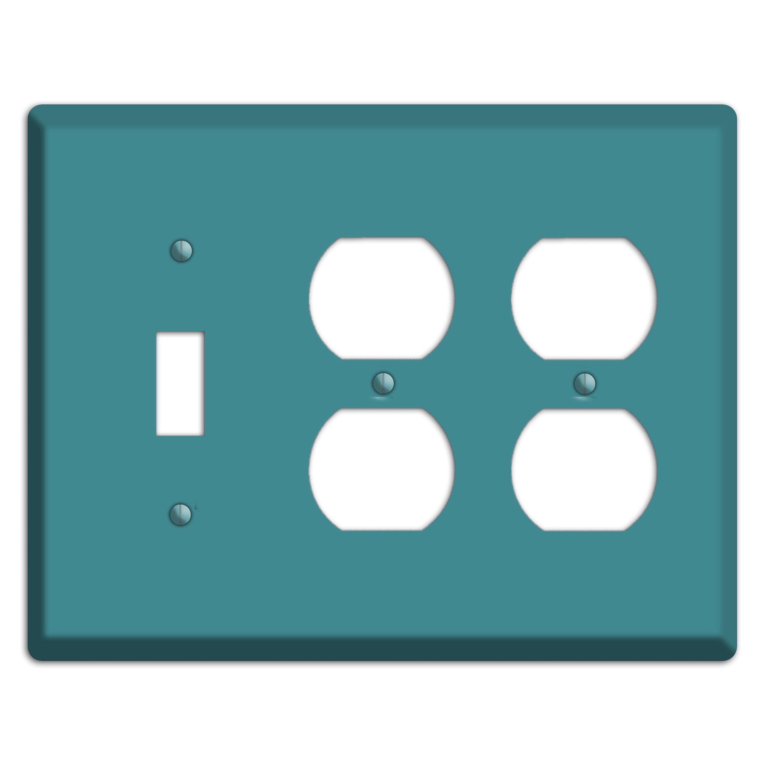 Baxter Turqouise Toggle / 2 Duplex Wallplate