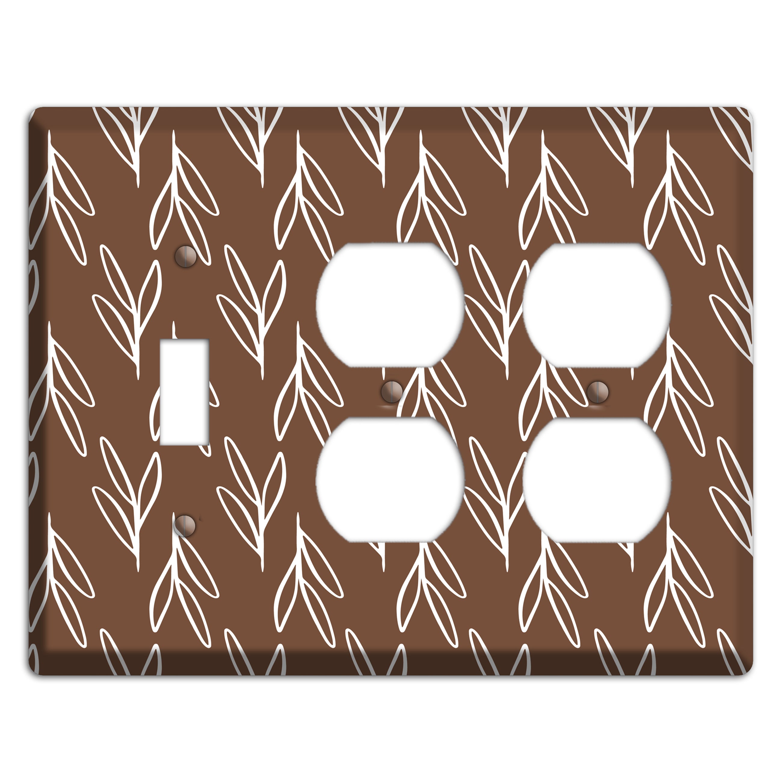 Wheat & Shadow Toggle / 2 Duplex Wallplate