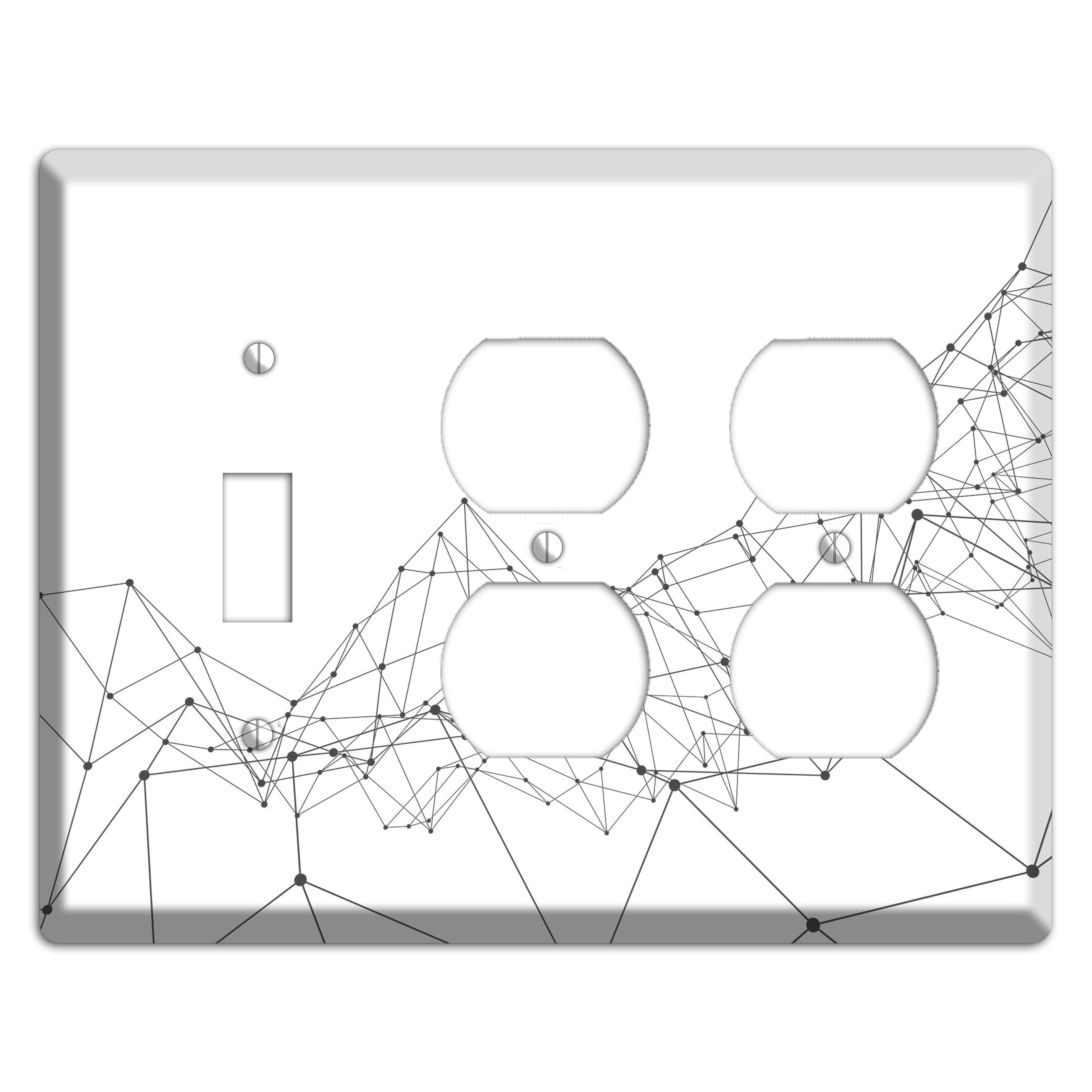 Fractured Cartography Toggle / 2 Duplex Wallplate