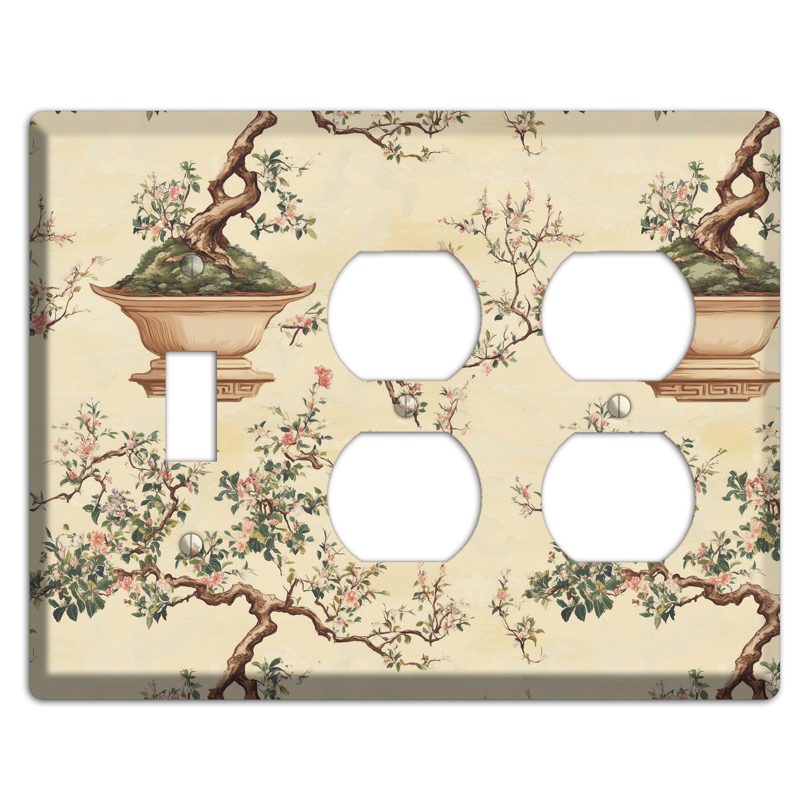 Bonsai & Blossom Toggle / 2 Duplex Wallplate