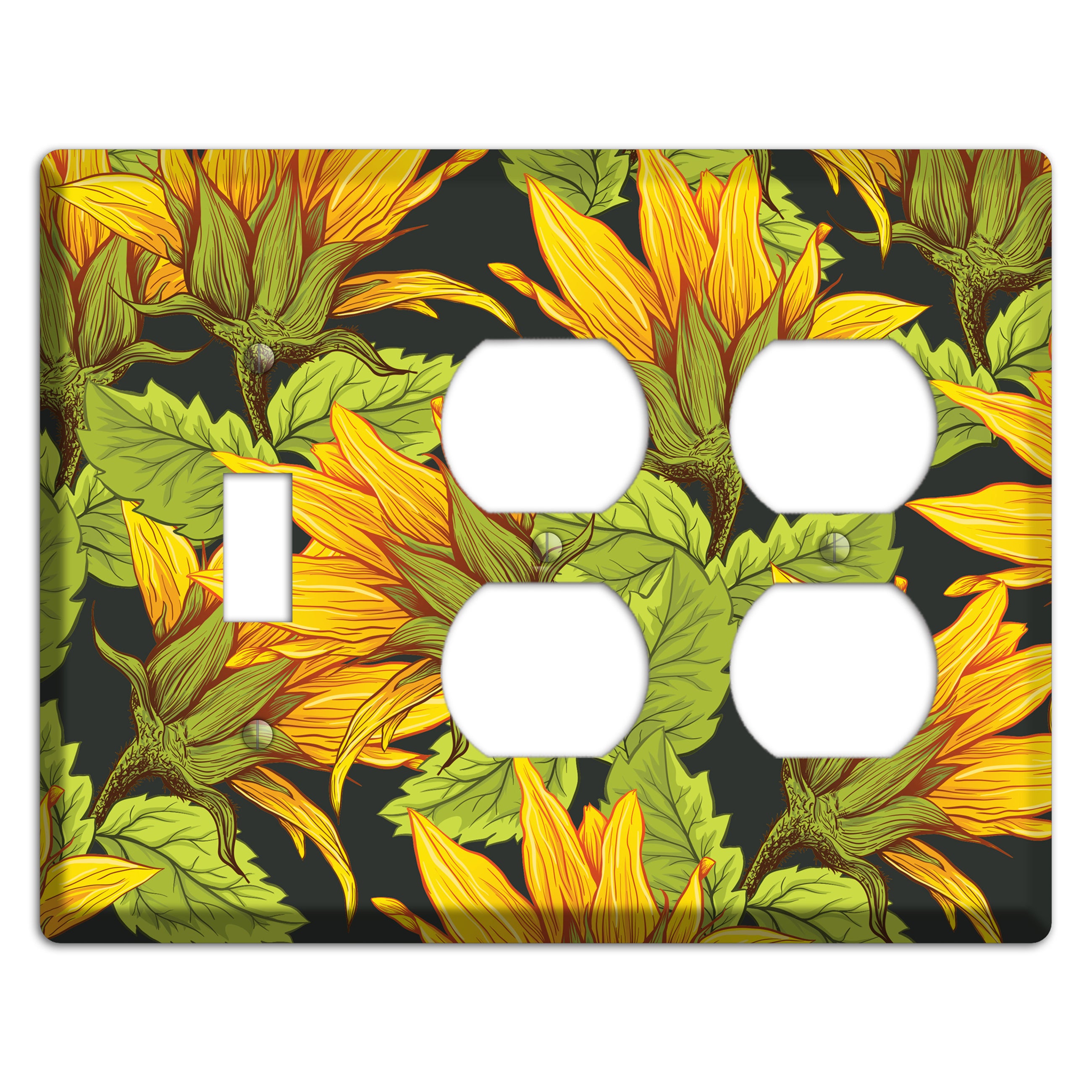 Gilded Bloom Tangle Toggle / 2 Duplex Wallplate