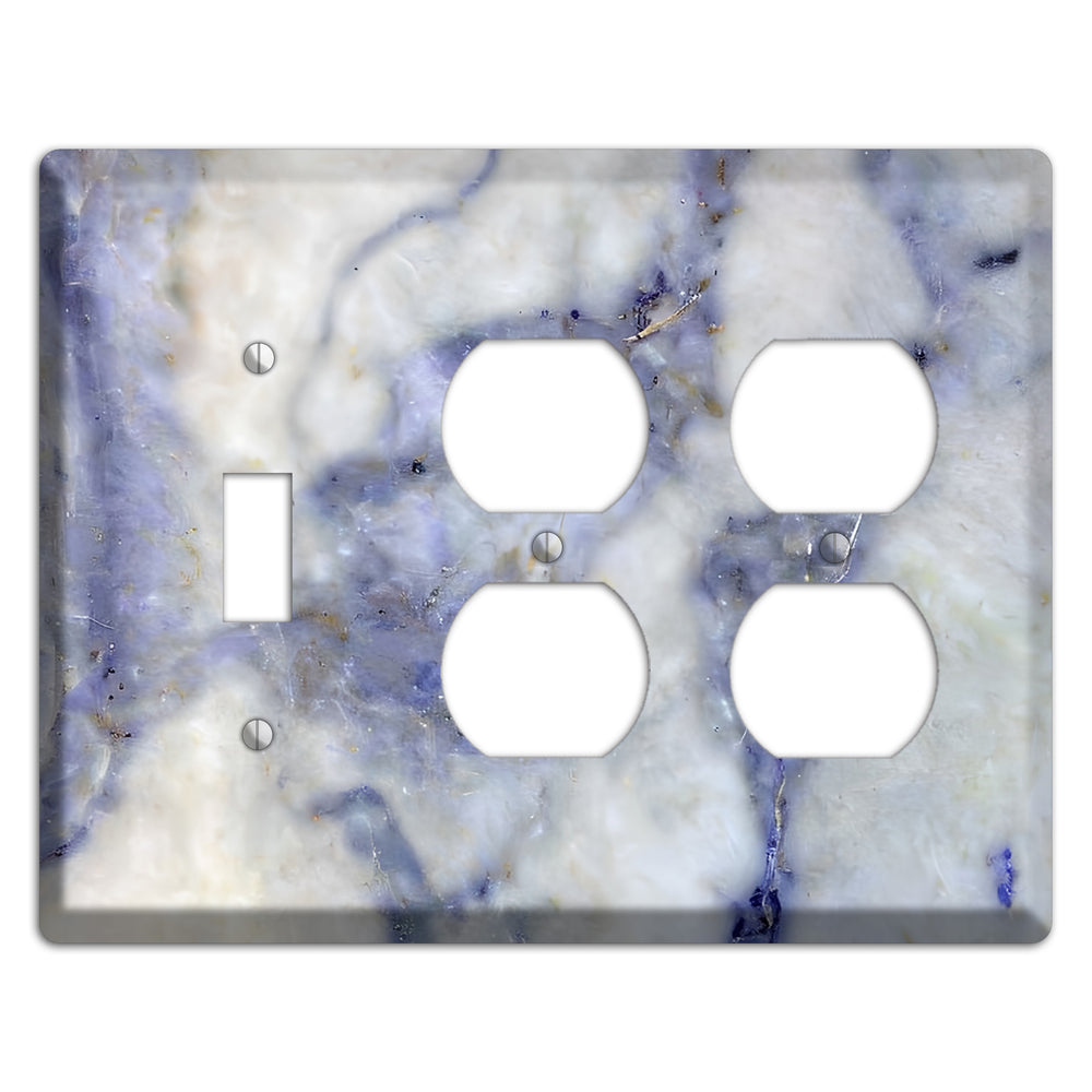 Spindle Marble Toggle / 2 Duplex Wallplate