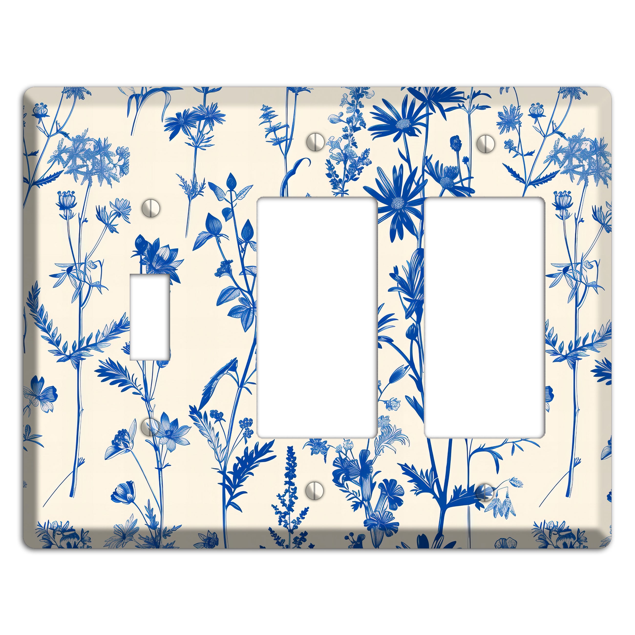 Meadow in Ink Toggle / 2 Rocker Wallplate