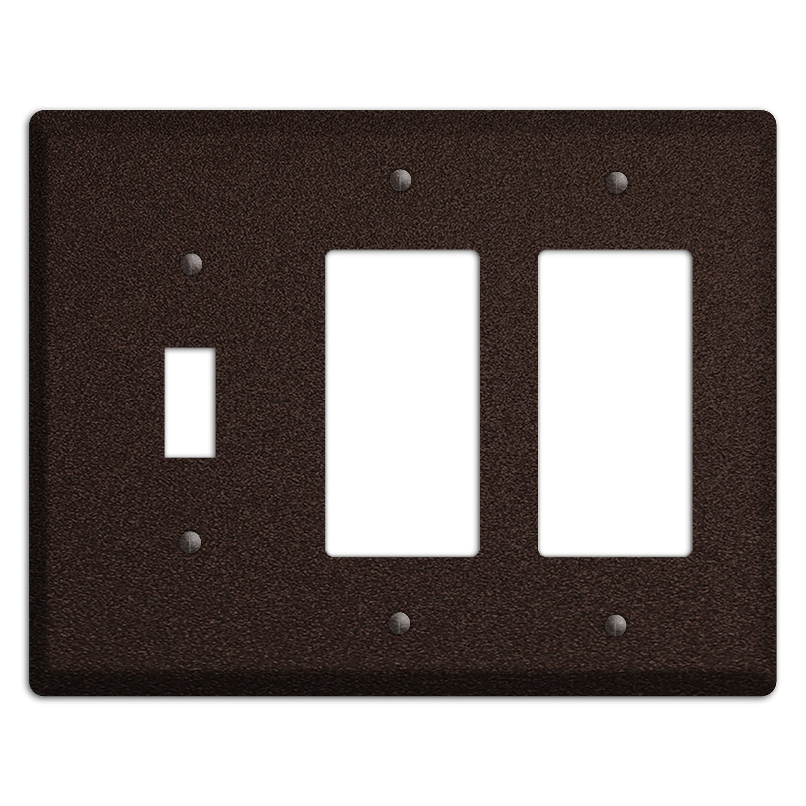 Baxter Subtle Antique Bronze Toggle / 2 Rocker Wallplate