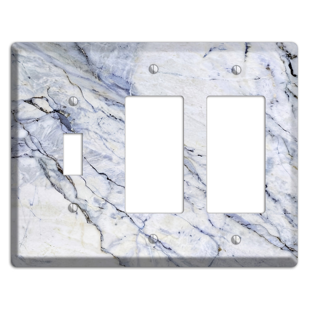 Geyser Marble Toggle / 2 Rocker Wallplate
