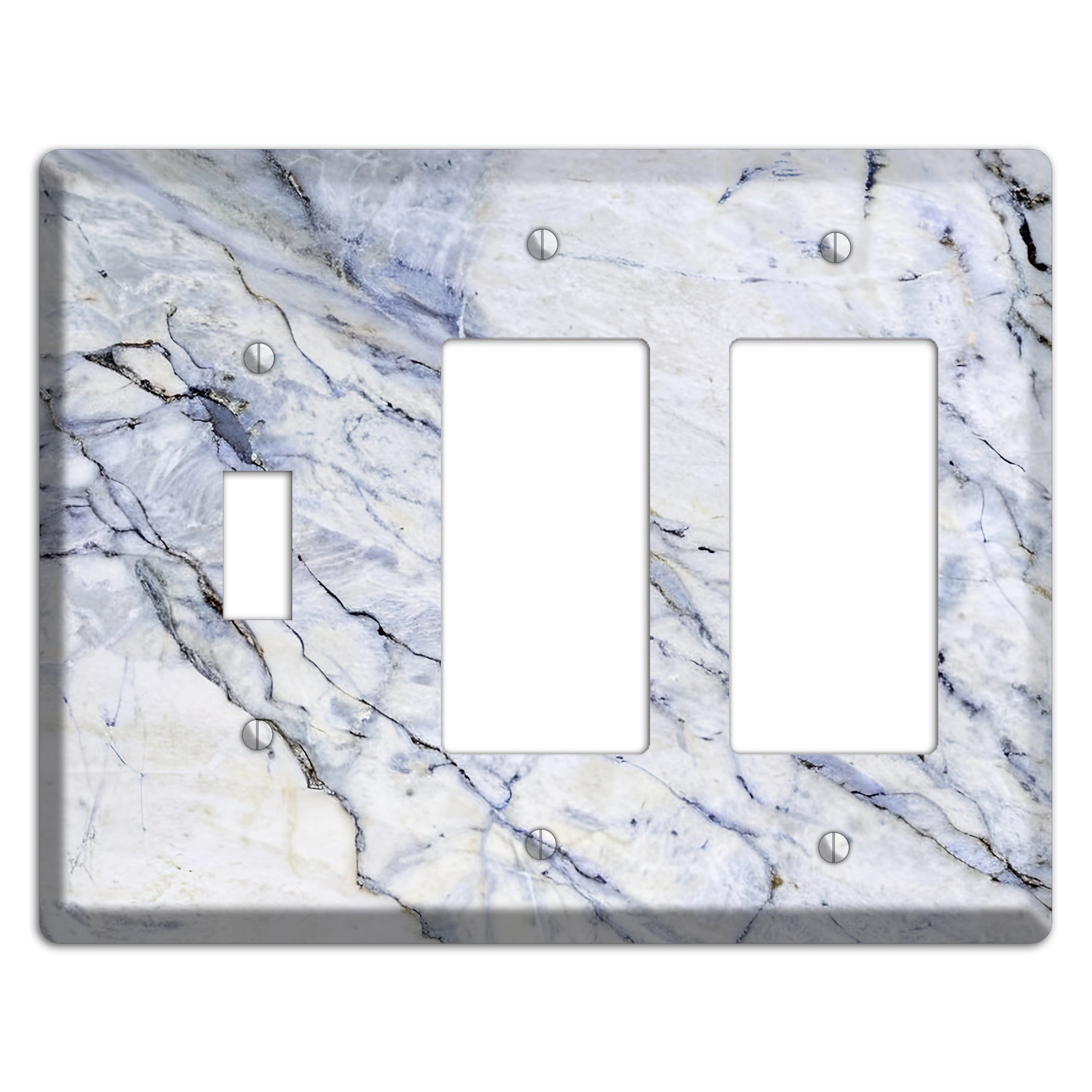 Geyser Marble Toggle / 2 Rocker Wallplate