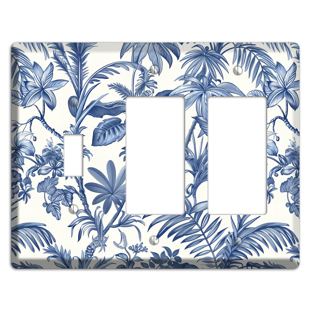 Tropic Indigo Reverie Toggle / 2 Rocker Wallplate