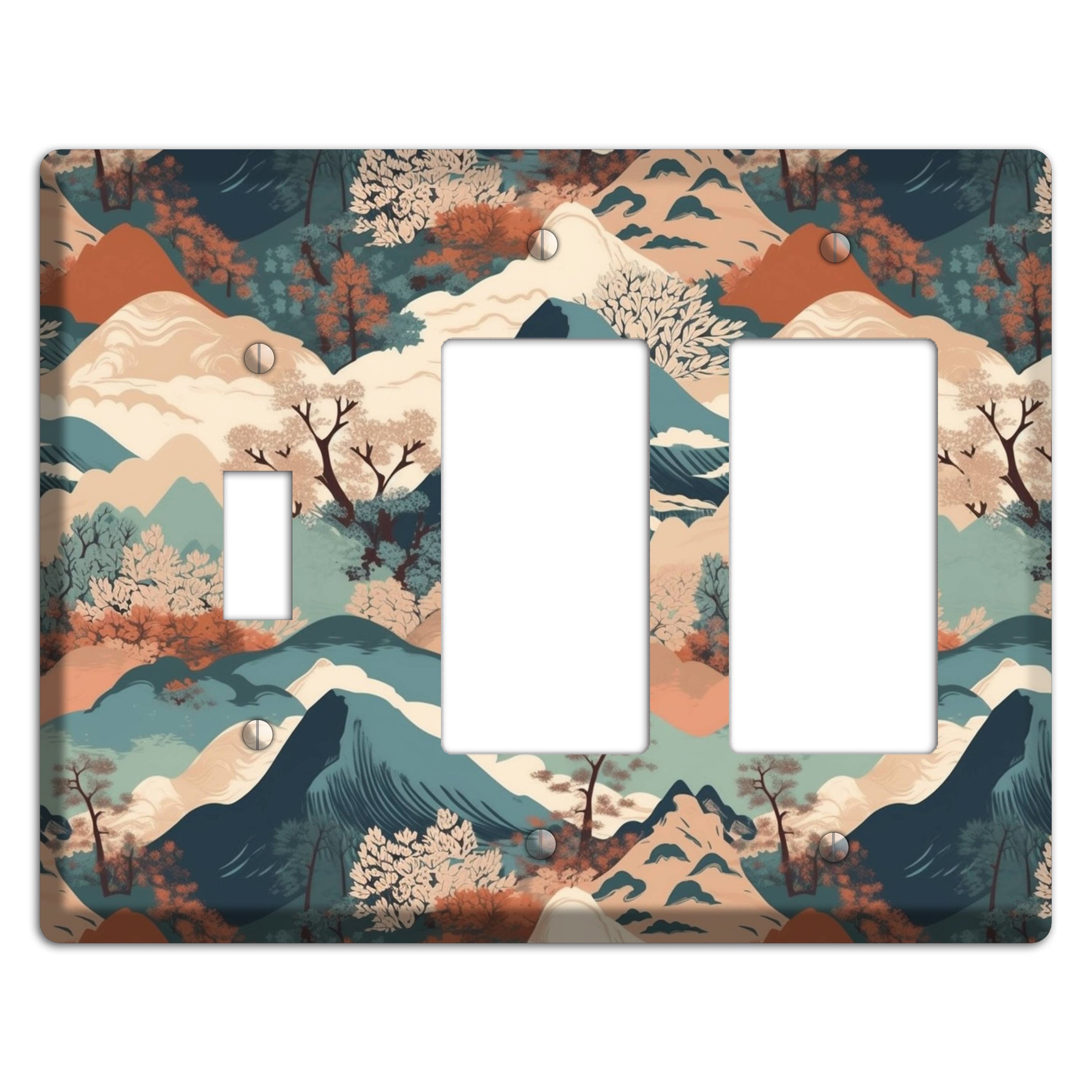 Mountain Reverie Toggle / 2 Rocker Wallplate