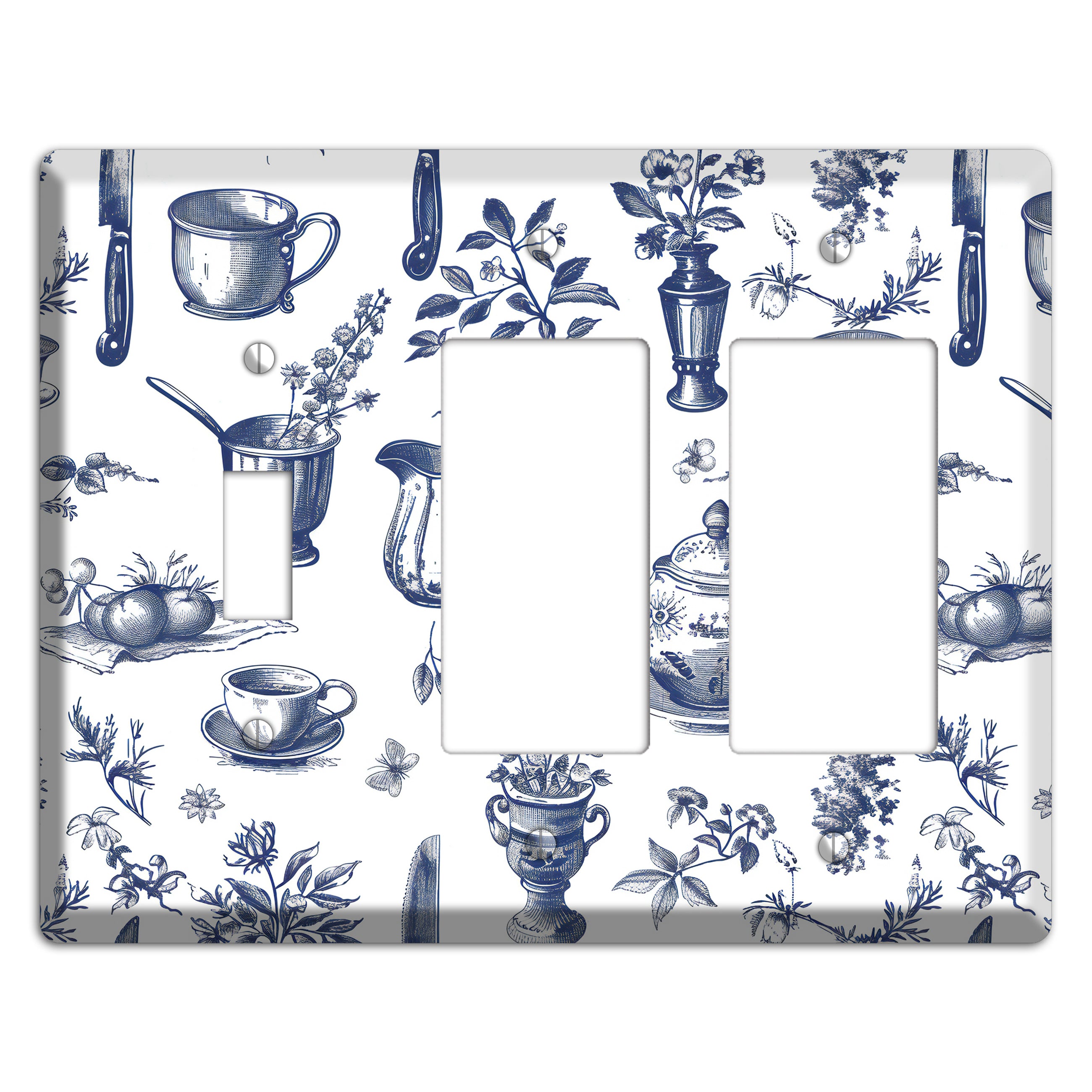 Pantry & Petals Toggle / 2 Rocker Wallplate