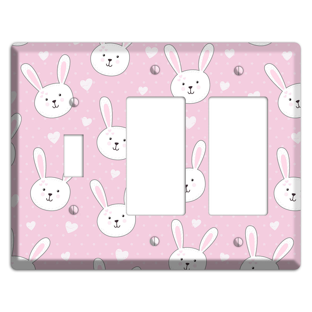 Bunny Love Toggle / 2 Rocker Wallplate