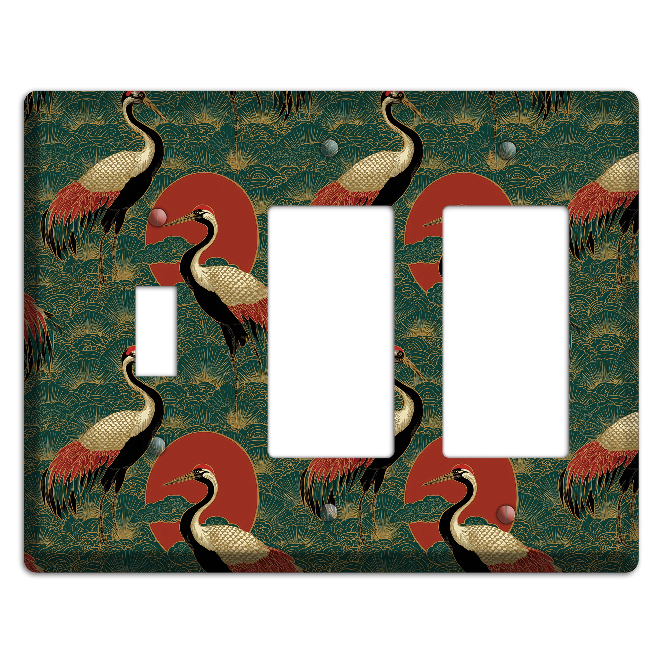 Jade Sun Sentinels Toggle / 2 Rocker Wallplate
