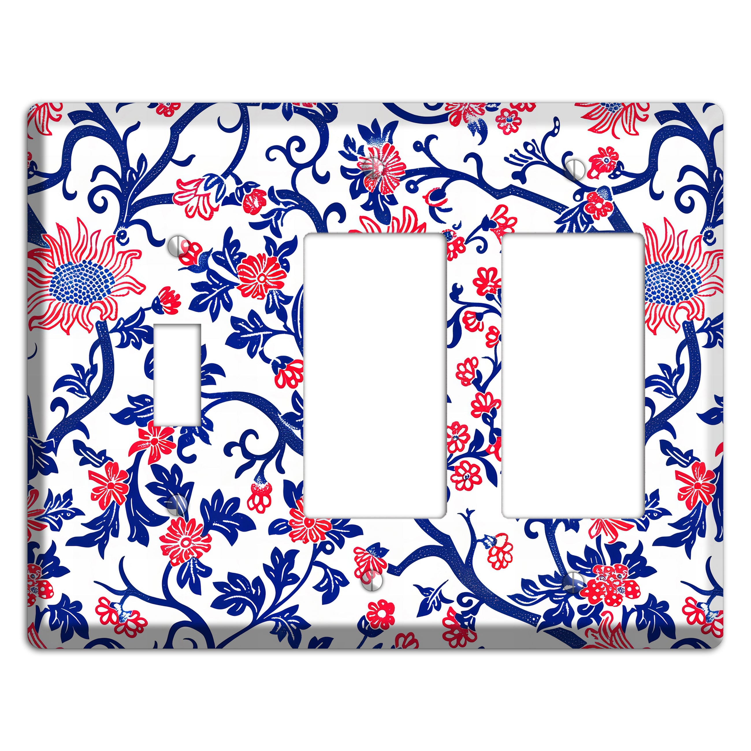 Crimson Vine Riot Toggle / 2 Rocker Wallplate