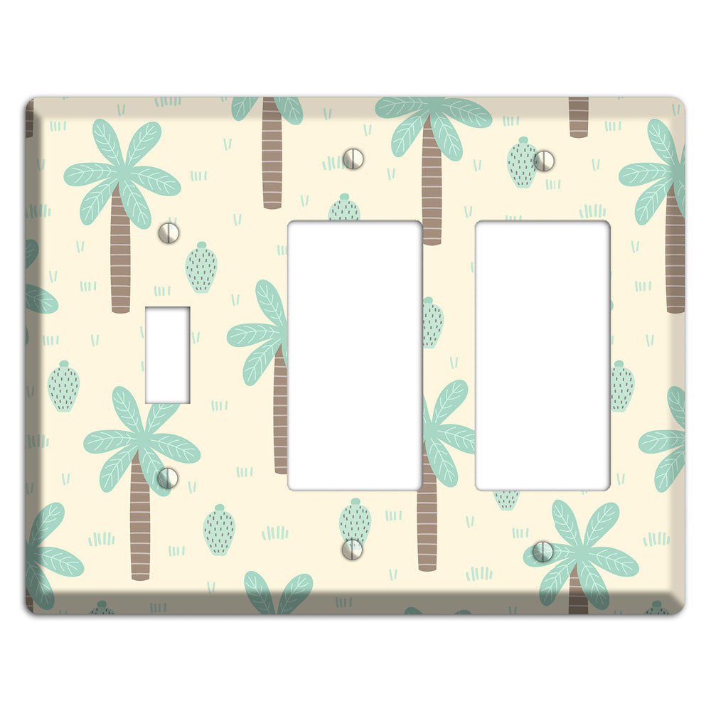 Dino Palmscape Toggle / 2 Rocker Wallplate