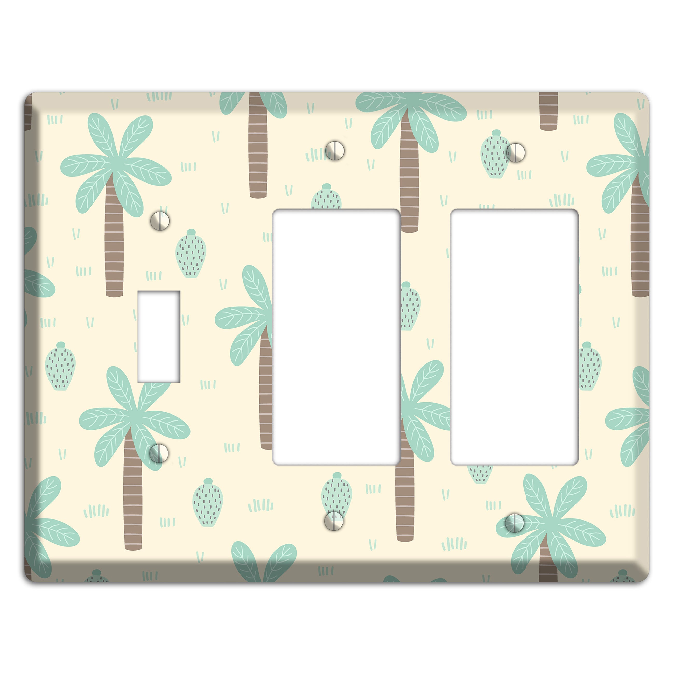 Dino Palmscape Toggle / 2 Rocker Wallplate
