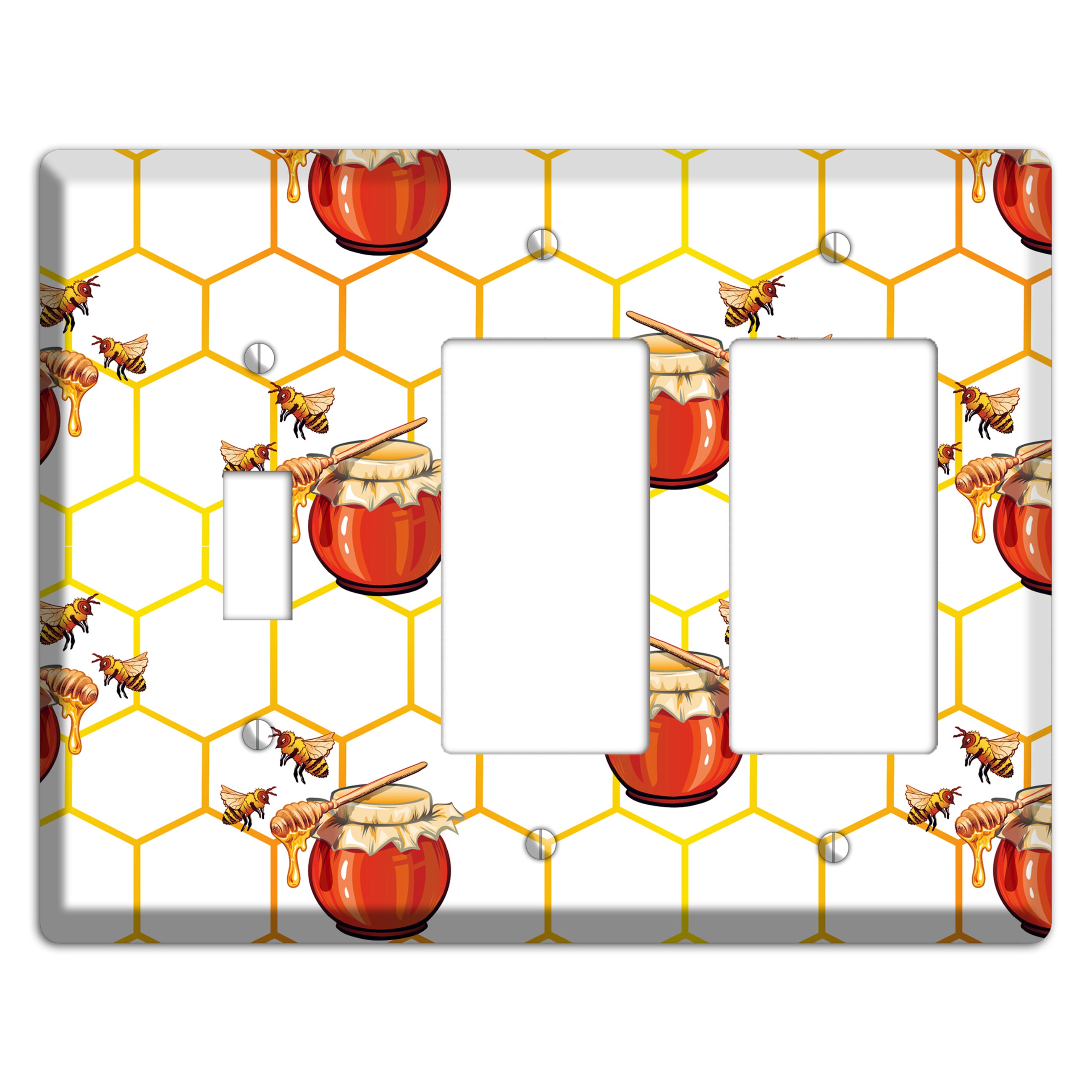 Honeypot & Hive Toggle / 2 Rocker Wallplate