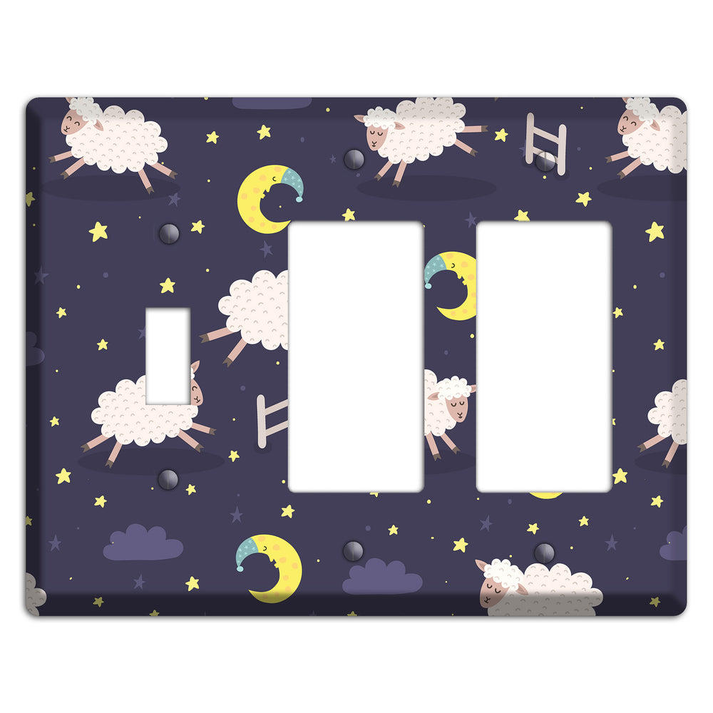Counting Sheep Toggle / 2 Rocker Wallplate