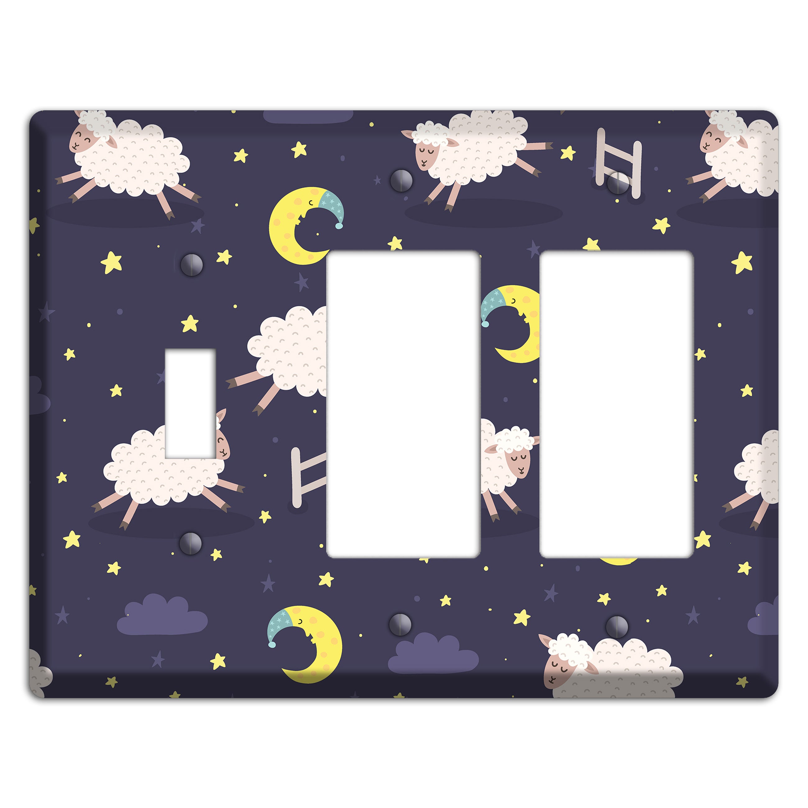 Counting Sheep Toggle / 2 Rocker Wallplate