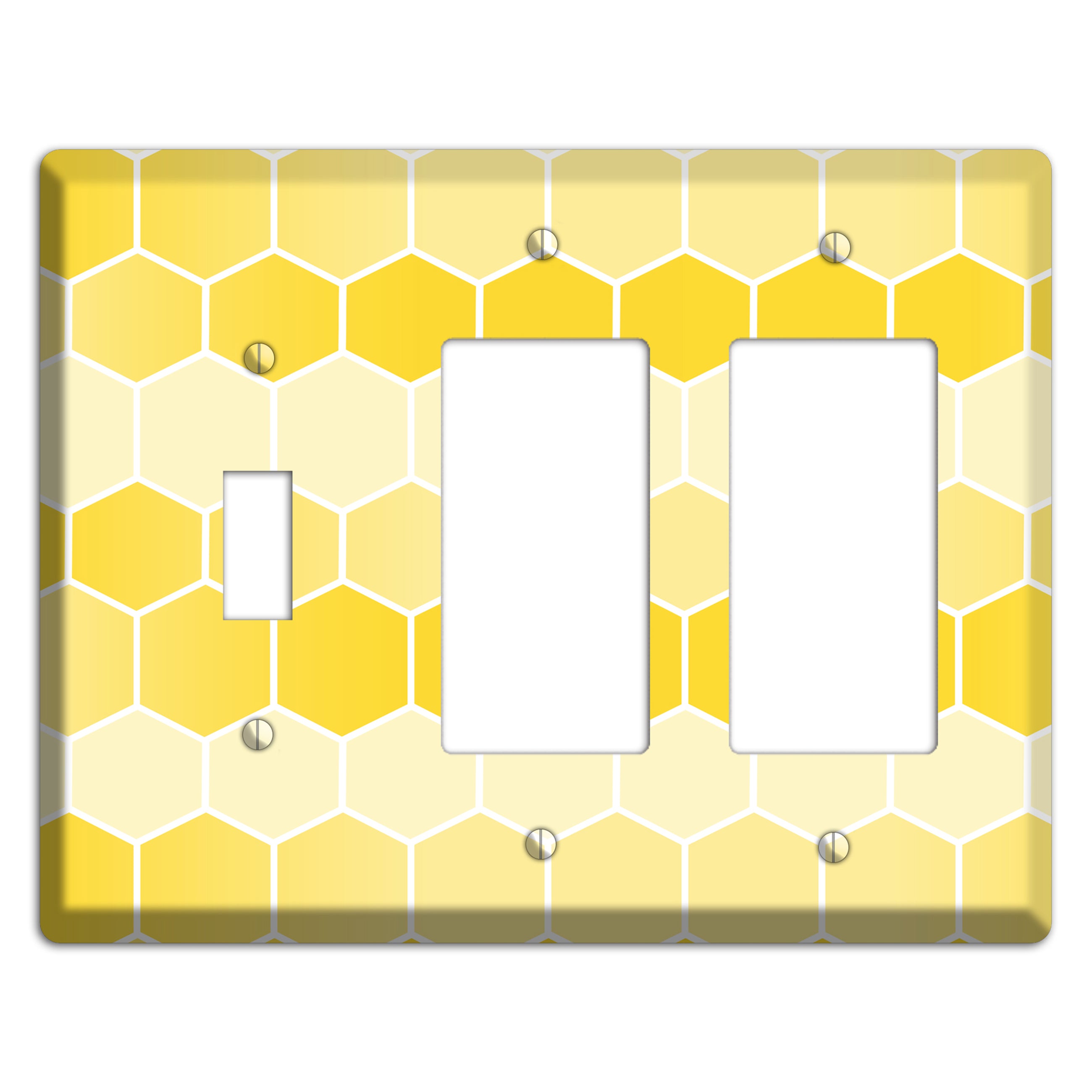 Golden Comb Drift Toggle / 2 Rocker Wallplate