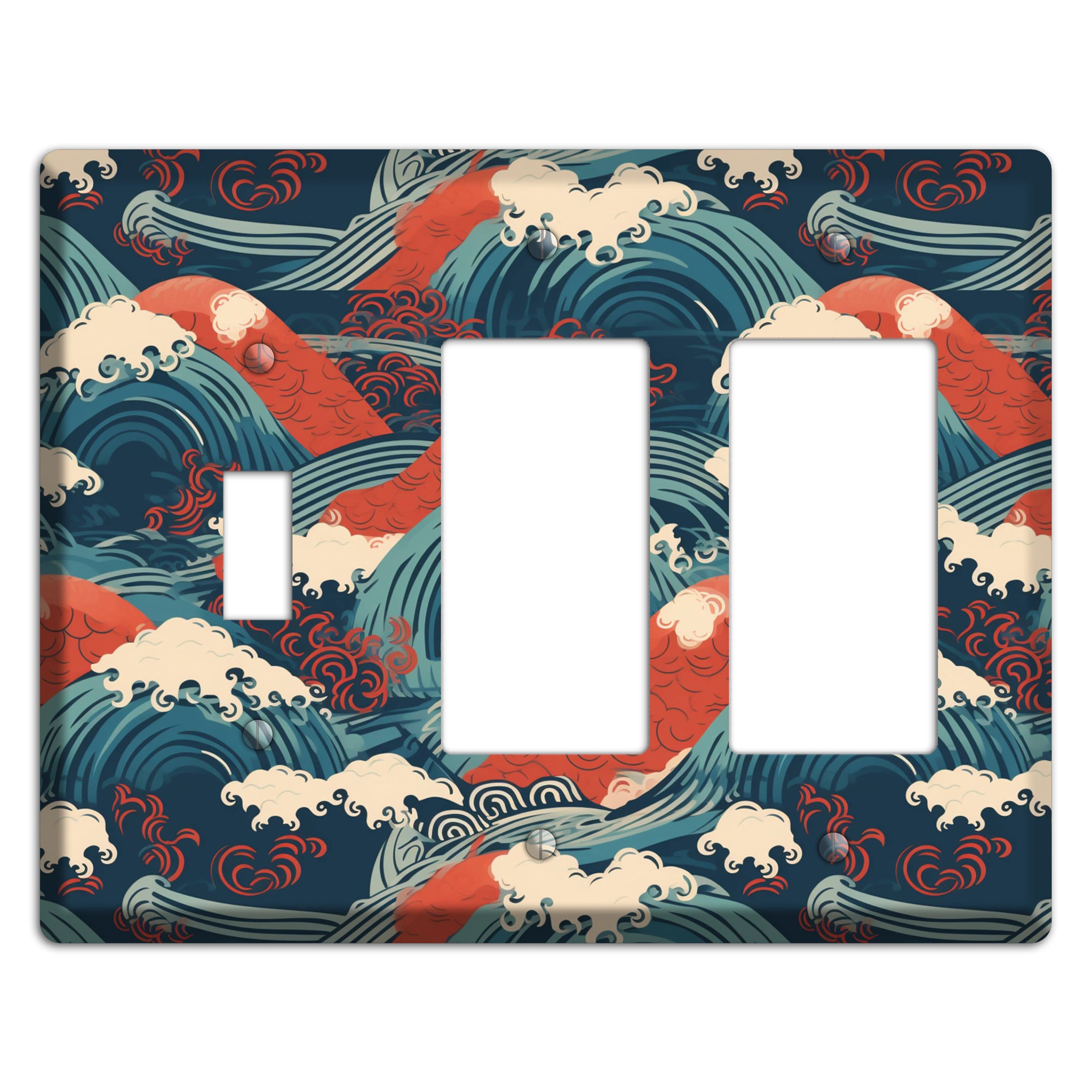 Koi & Tempest Toggle / 2 Rocker Wallplate