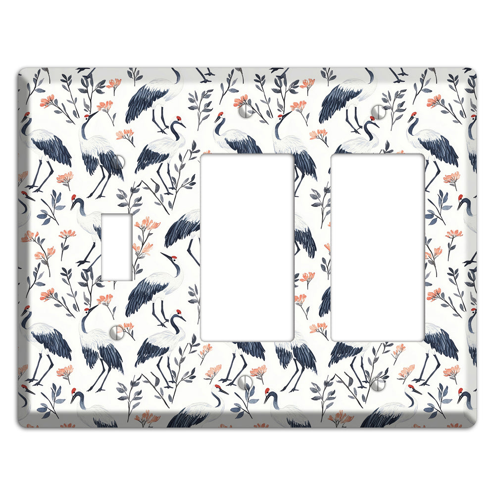 Slate & Coral Marsh Toggle / 2 Rocker Wallplate