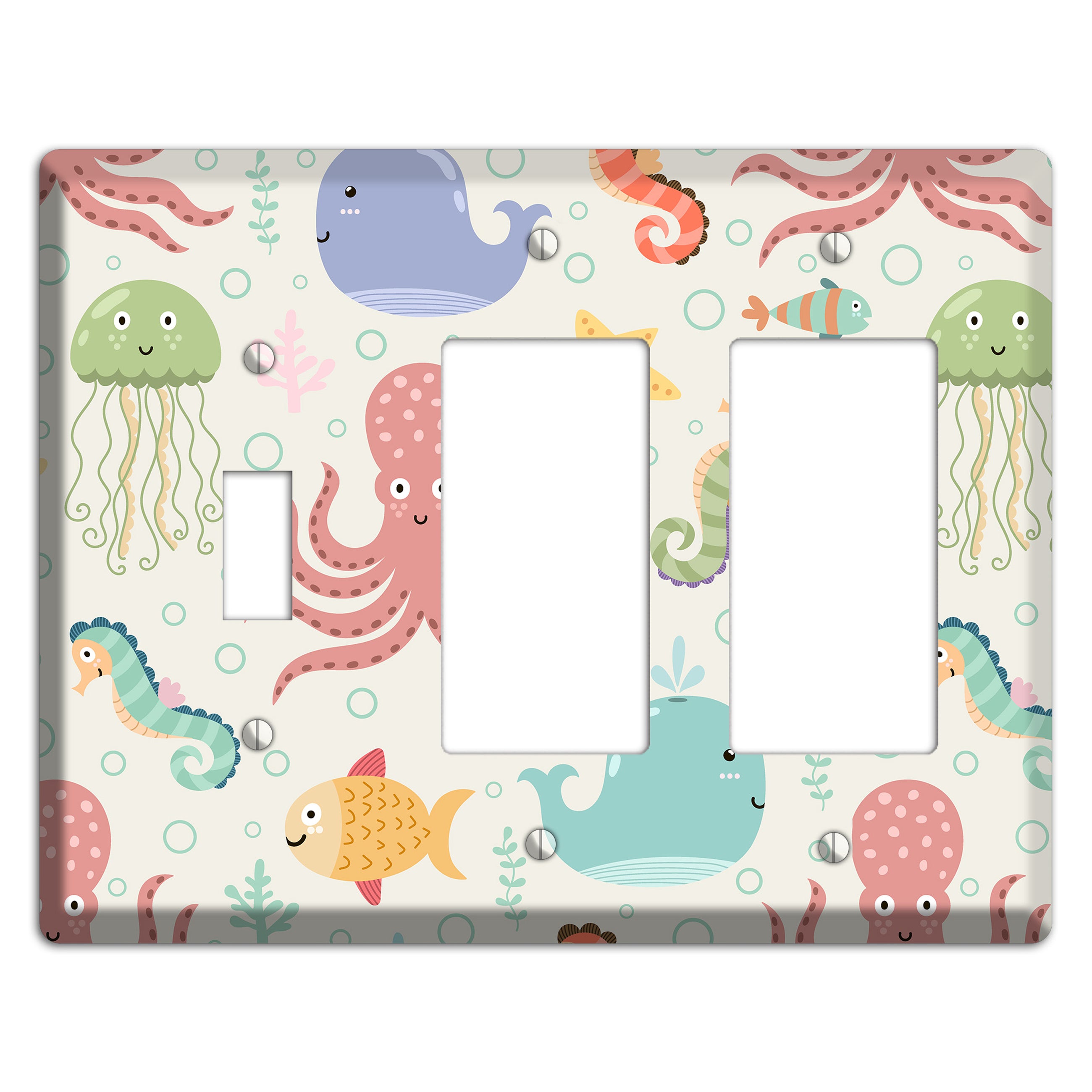 Ocean Buddies Toggle / 2 Rocker Wallplate