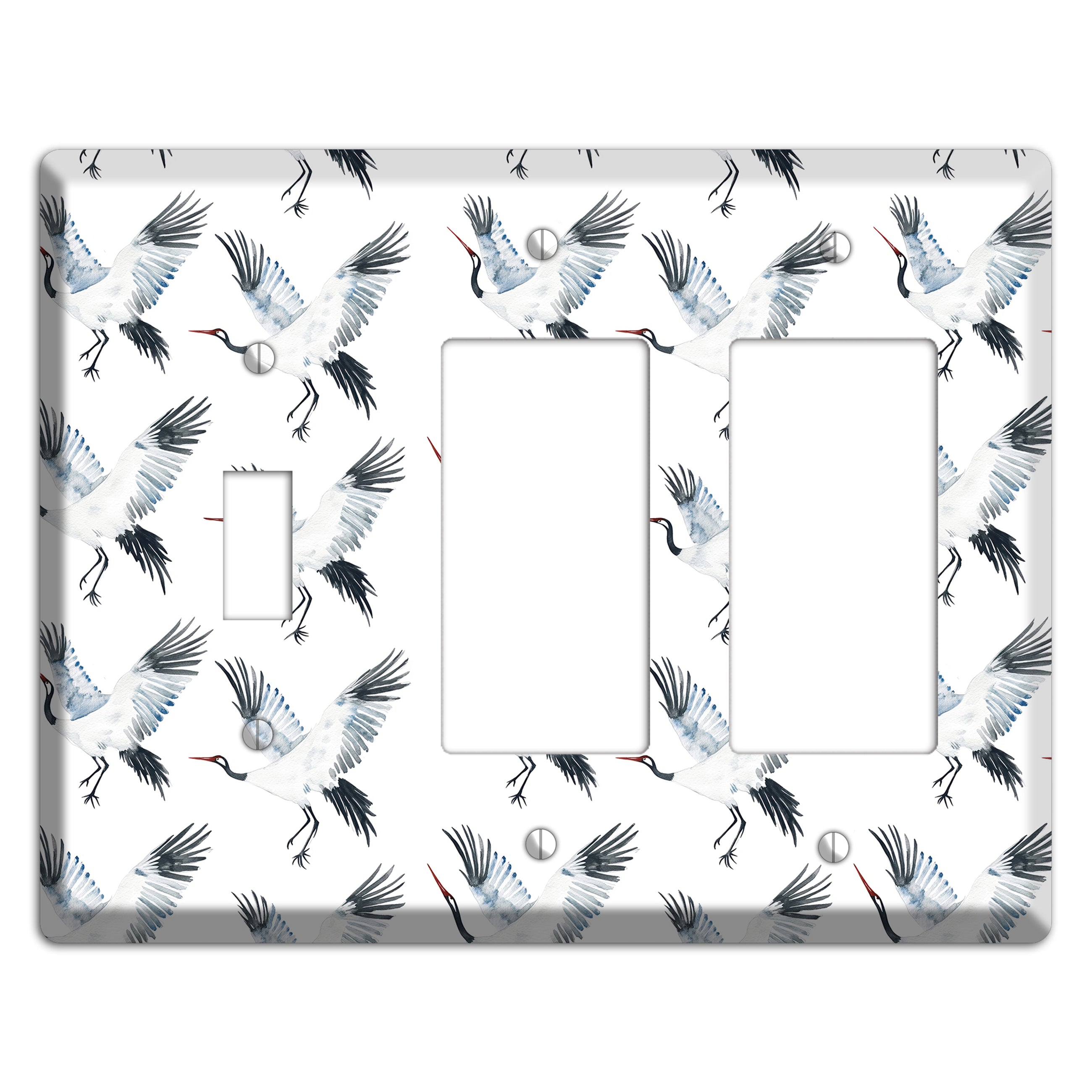 Silver Wing Ascent Toggle / 2 Rocker Wallplate