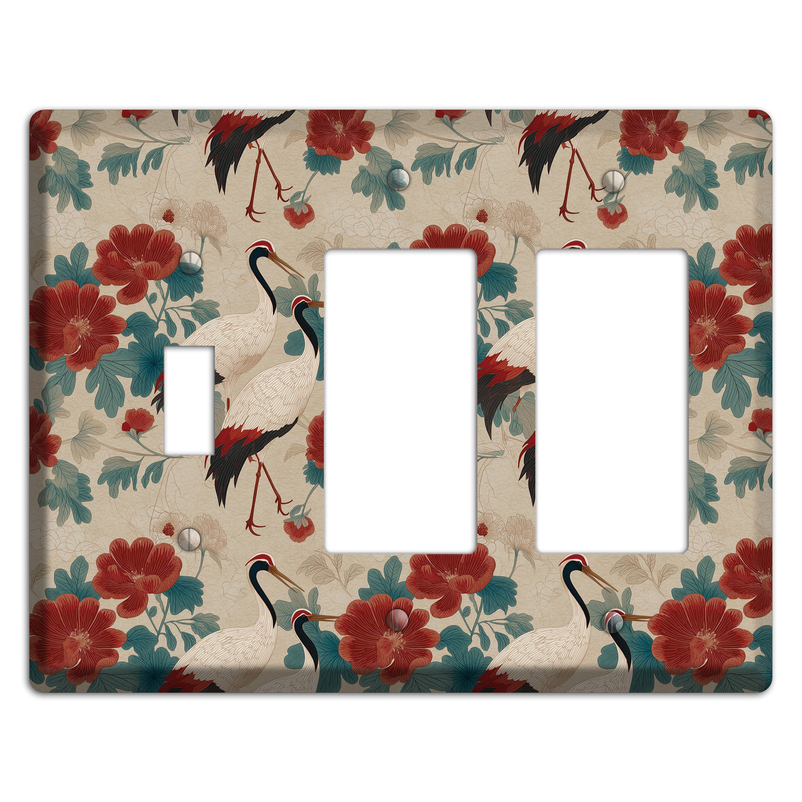 Rust Peony Passage Toggle / 2 Rocker Wallplate