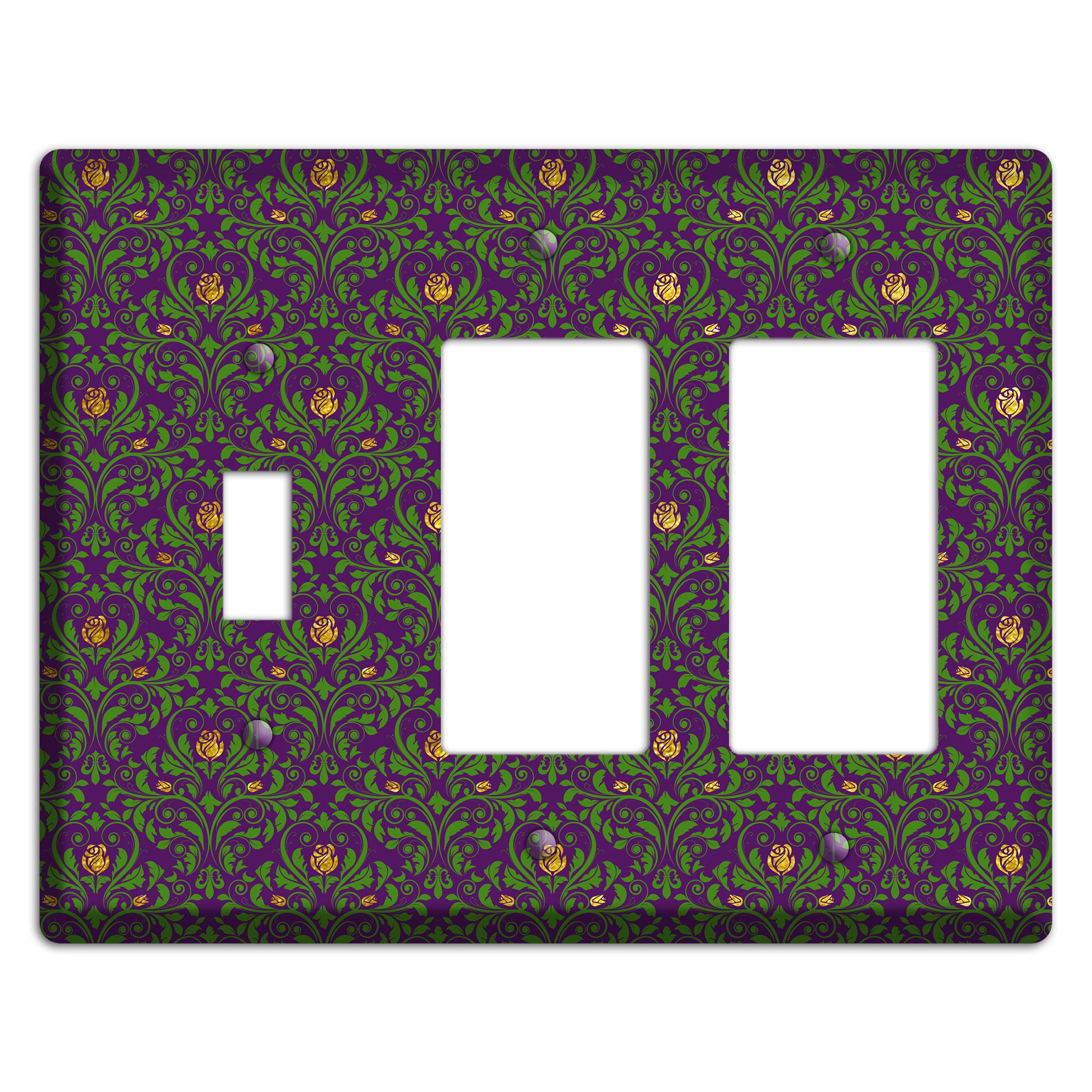 Jester’s Damask Toggle / 2 Rocker Wallplate