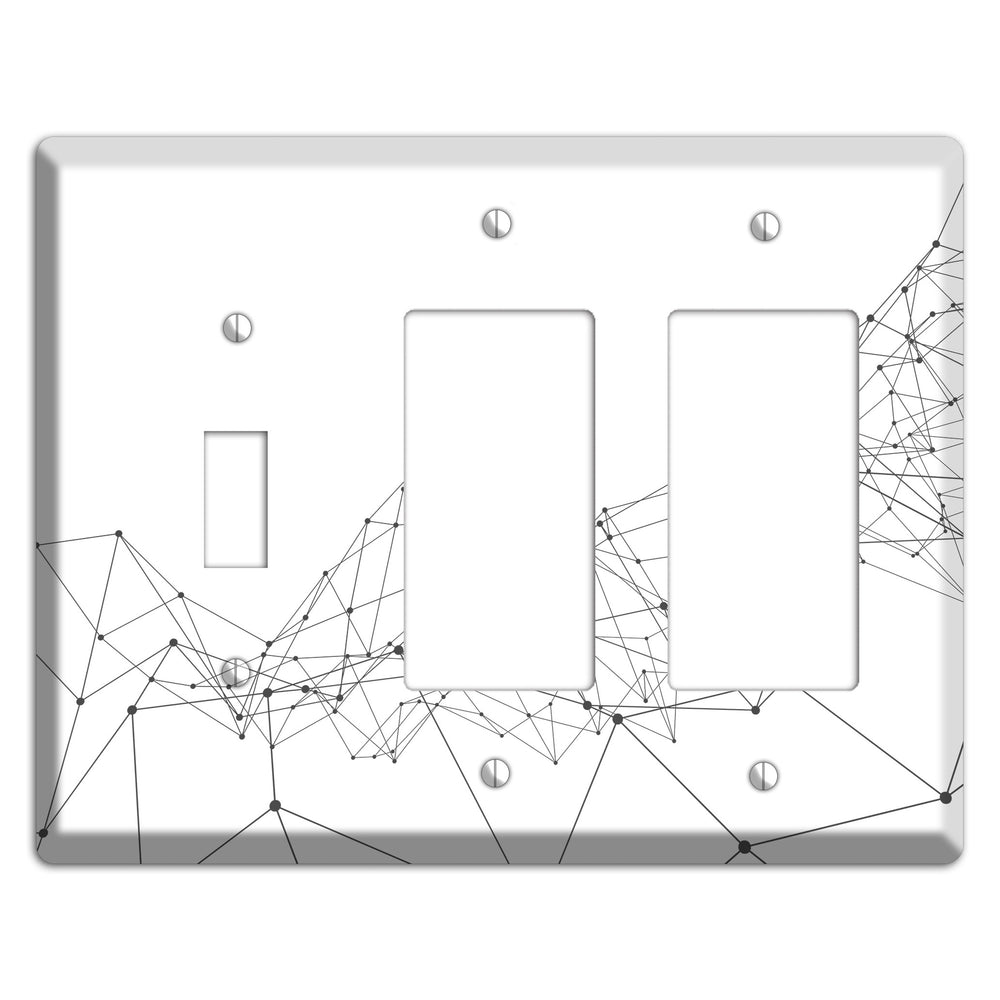 Fractured Cartography Toggle / 2 Rocker Wallplate