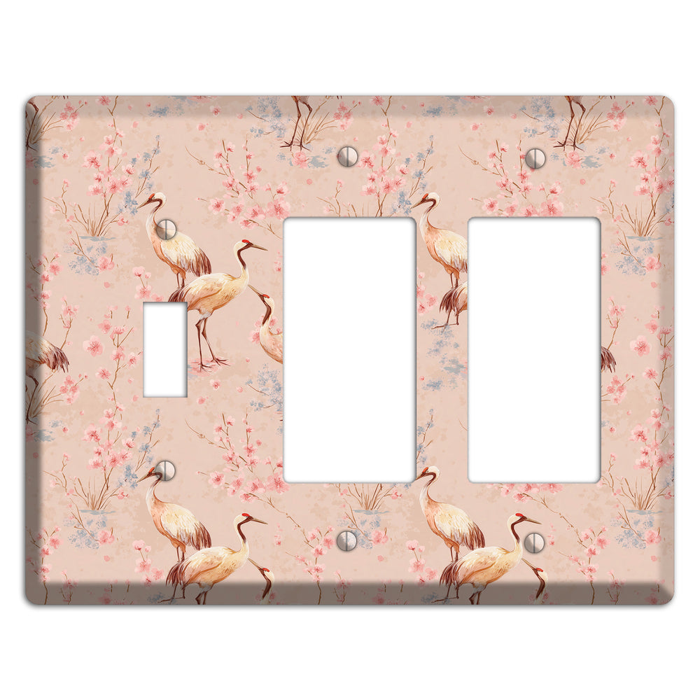 Blush Sakura Passage Toggle / 2 Rocker Wallplate