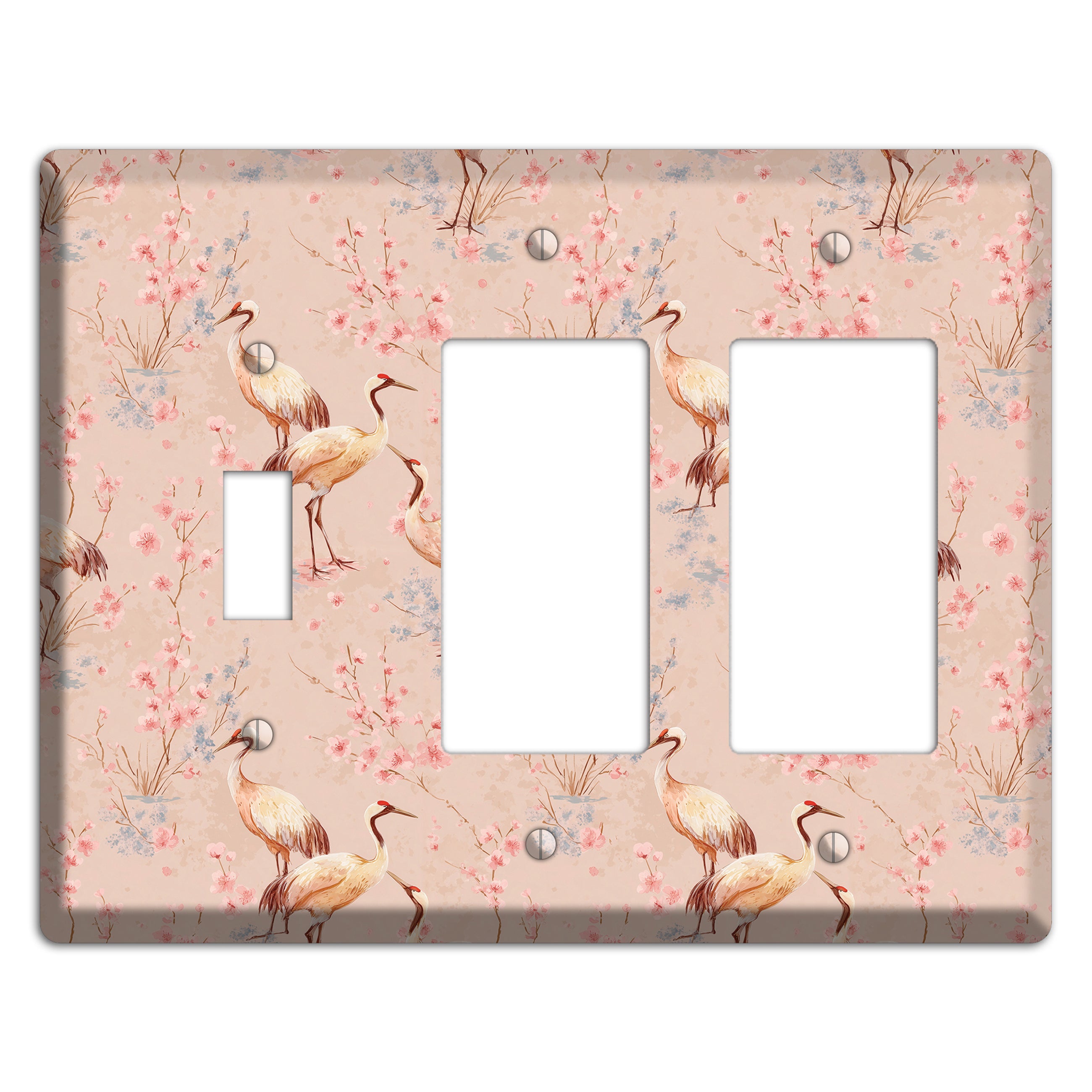 Blush Sakura Passage Toggle / 2 Rocker Wallplate
