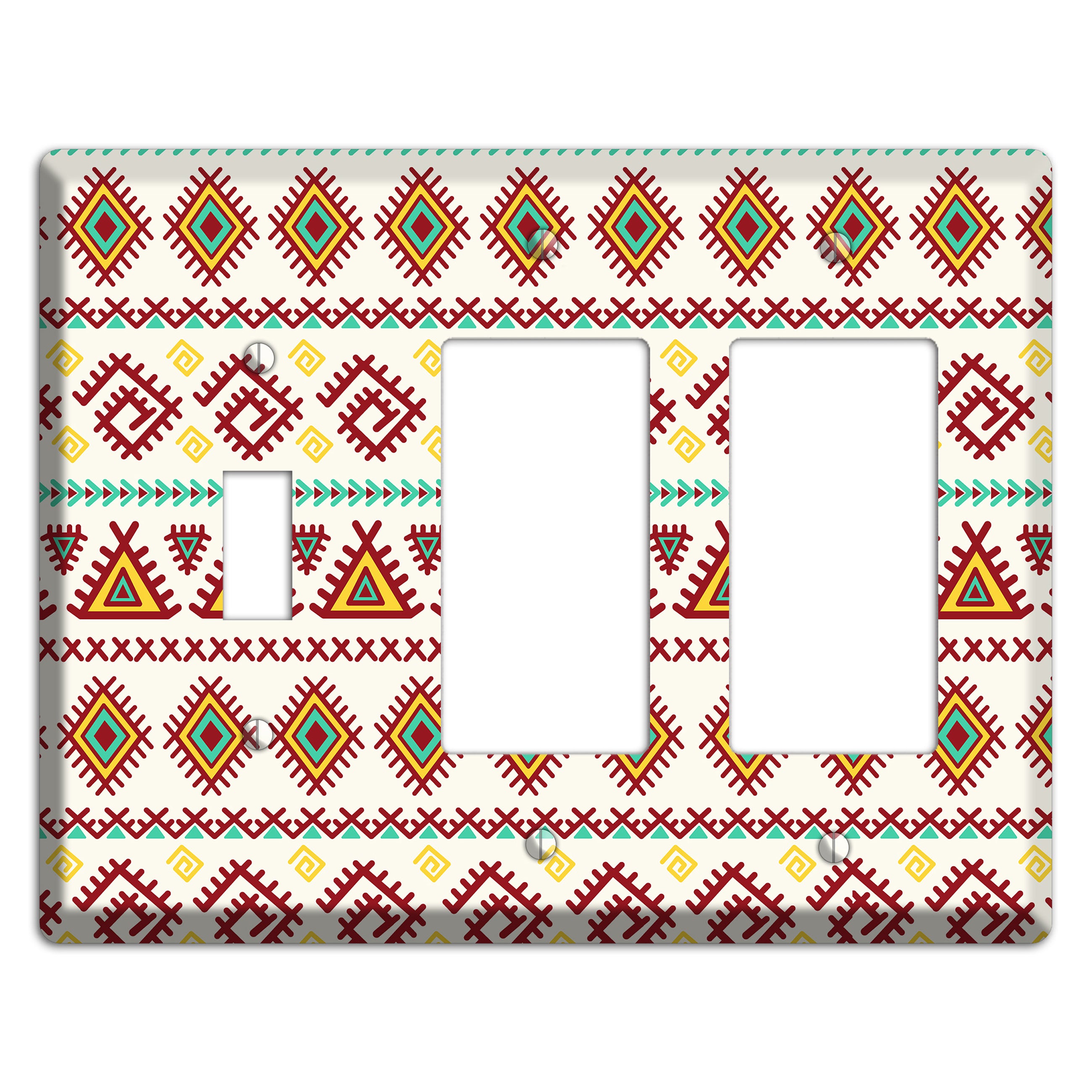 Crimson Tapestry Toggle / 2 Rocker Wallplate