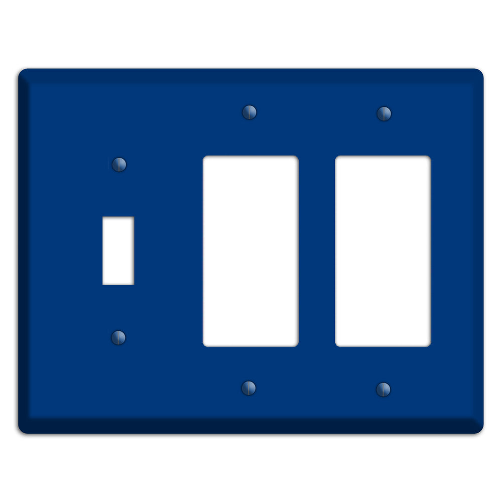 Baxter Simply Blue Toggle / 2 Rocker Wallplate