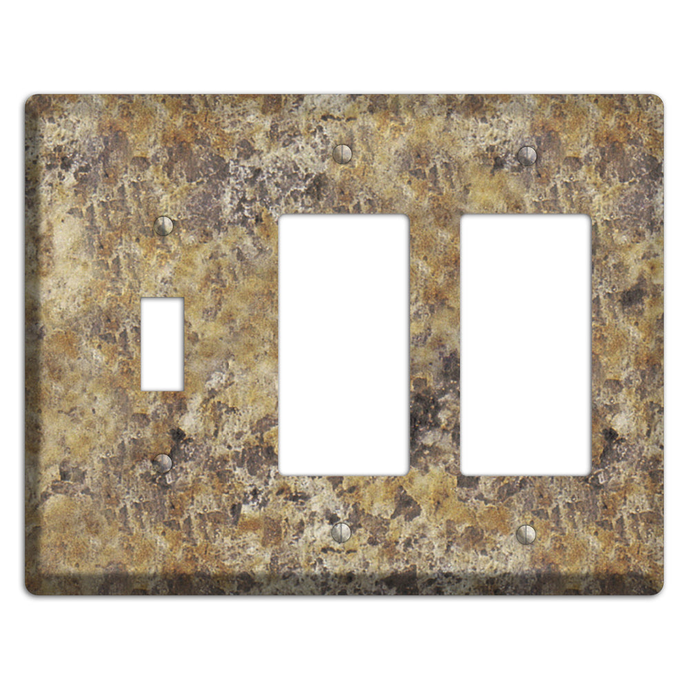 Venetian Gold Granite Toggle / 2 Rocker Wallplate