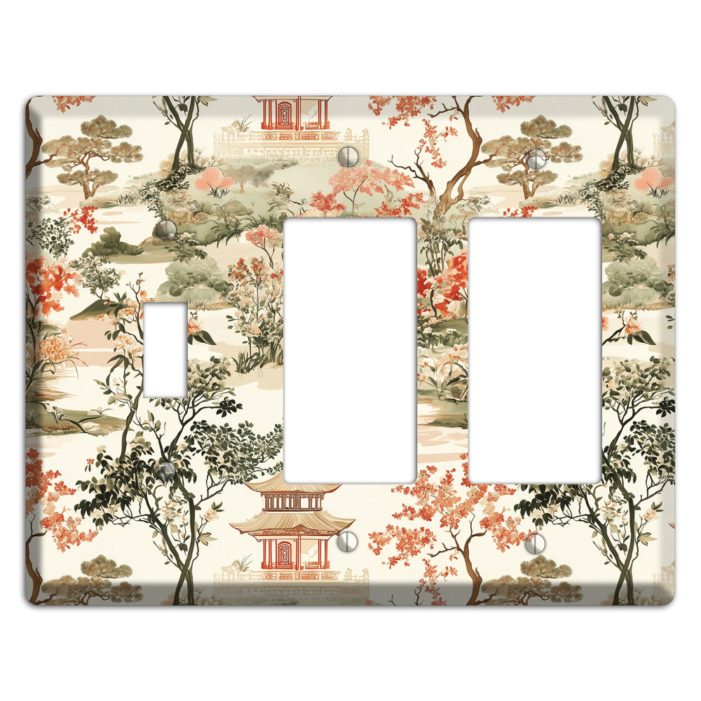 Pavilion & Petal Toggle / 2 Rocker Wallplate