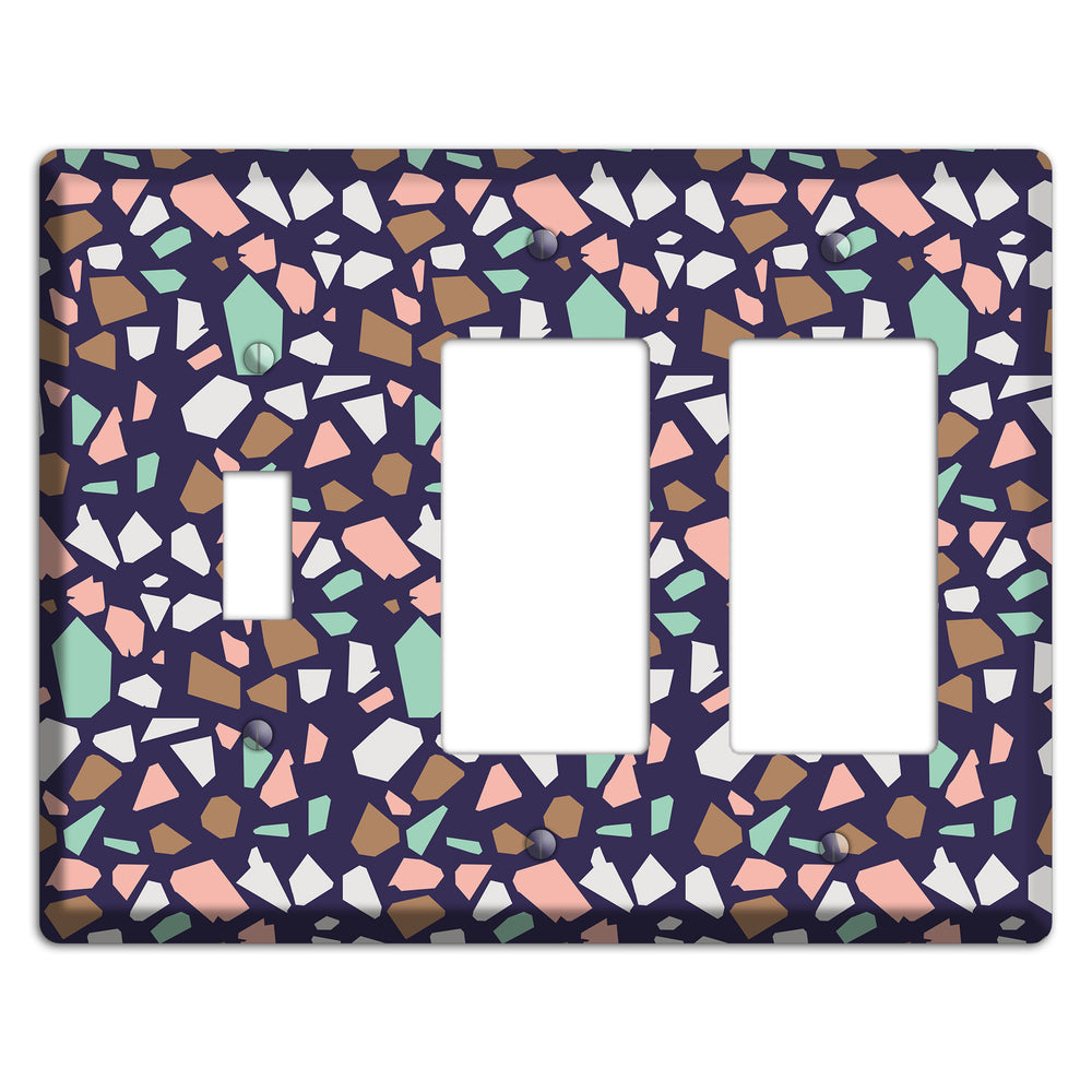 Midnight Mosaic Toggle / 2 Rocker Wallplate