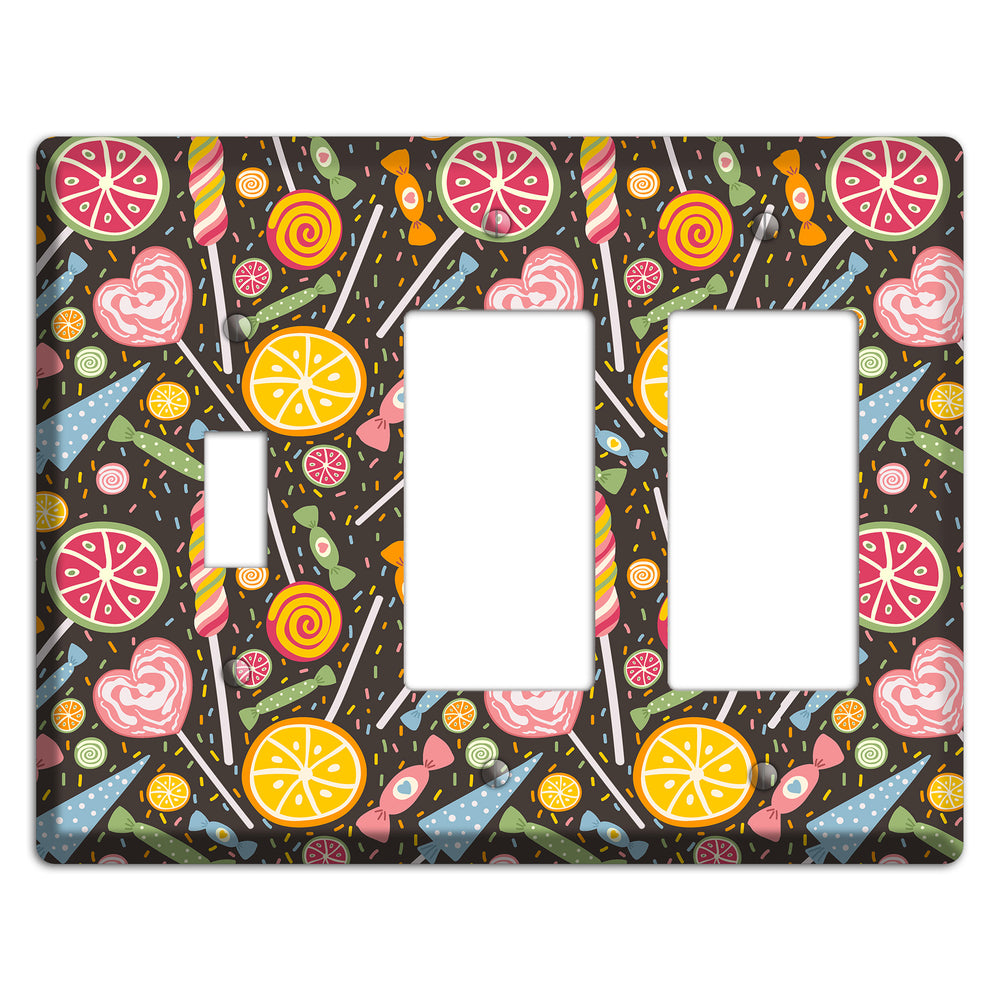 Candy Carnival (Dark) Toggle / 2 Rocker Wallplate