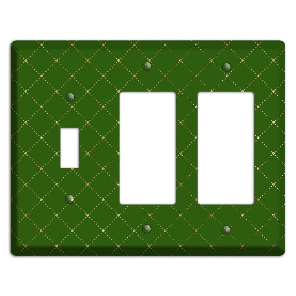 Beaded Lattice Toggle / 2 Rocker Wallplate