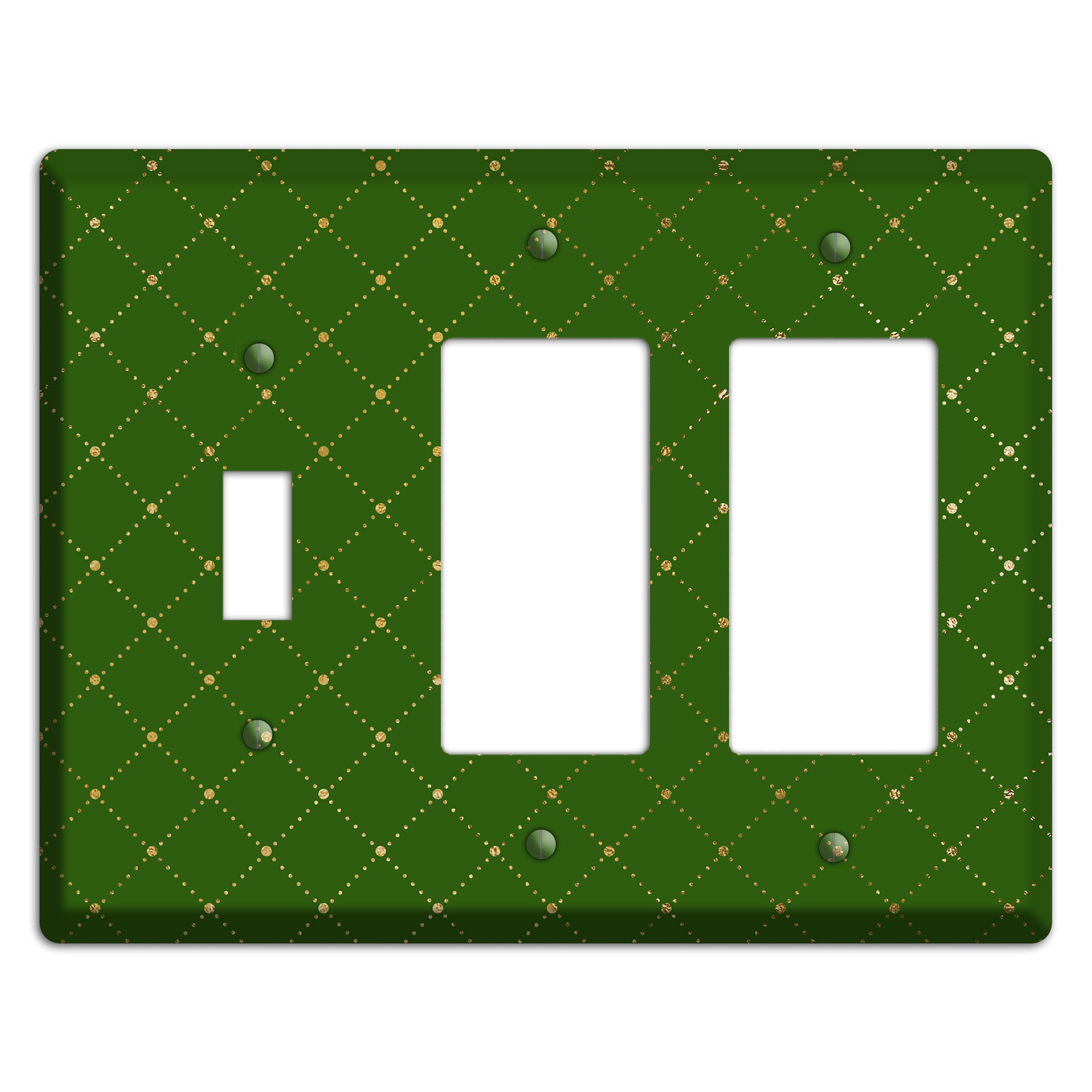 Beaded Lattice Toggle / 2 Rocker Wallplate