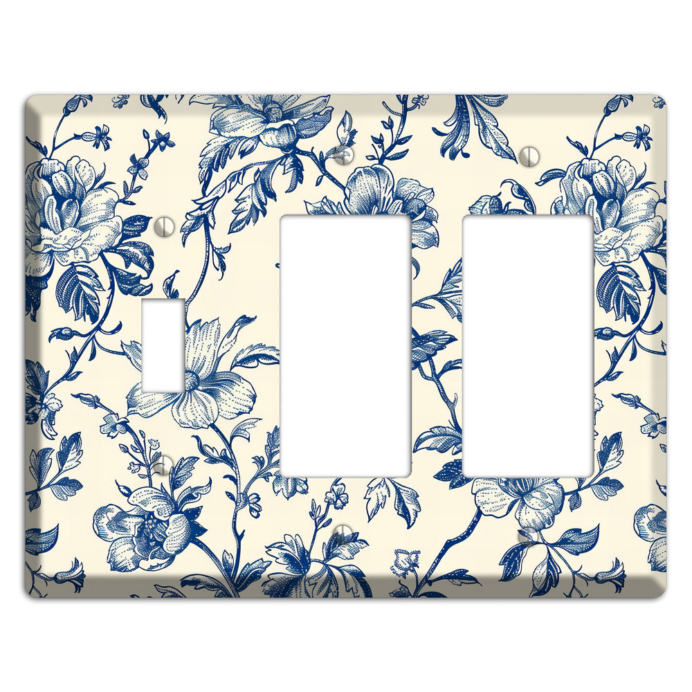 Garden Indigo Reverie Toggle / 2 Rocker Wallplate
